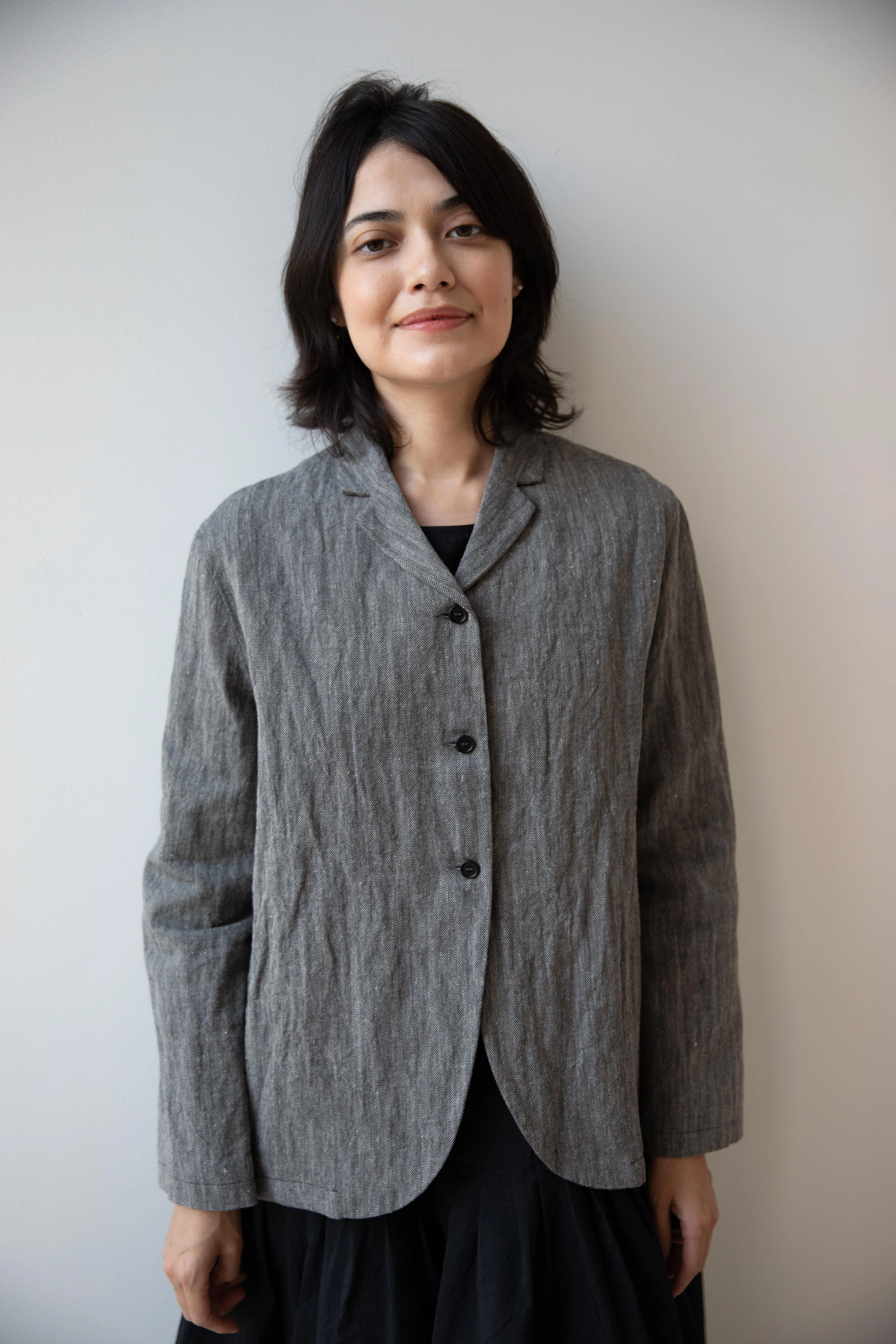 Apuntob | Cotton & Linen Jacket in Black Rope - Image 25