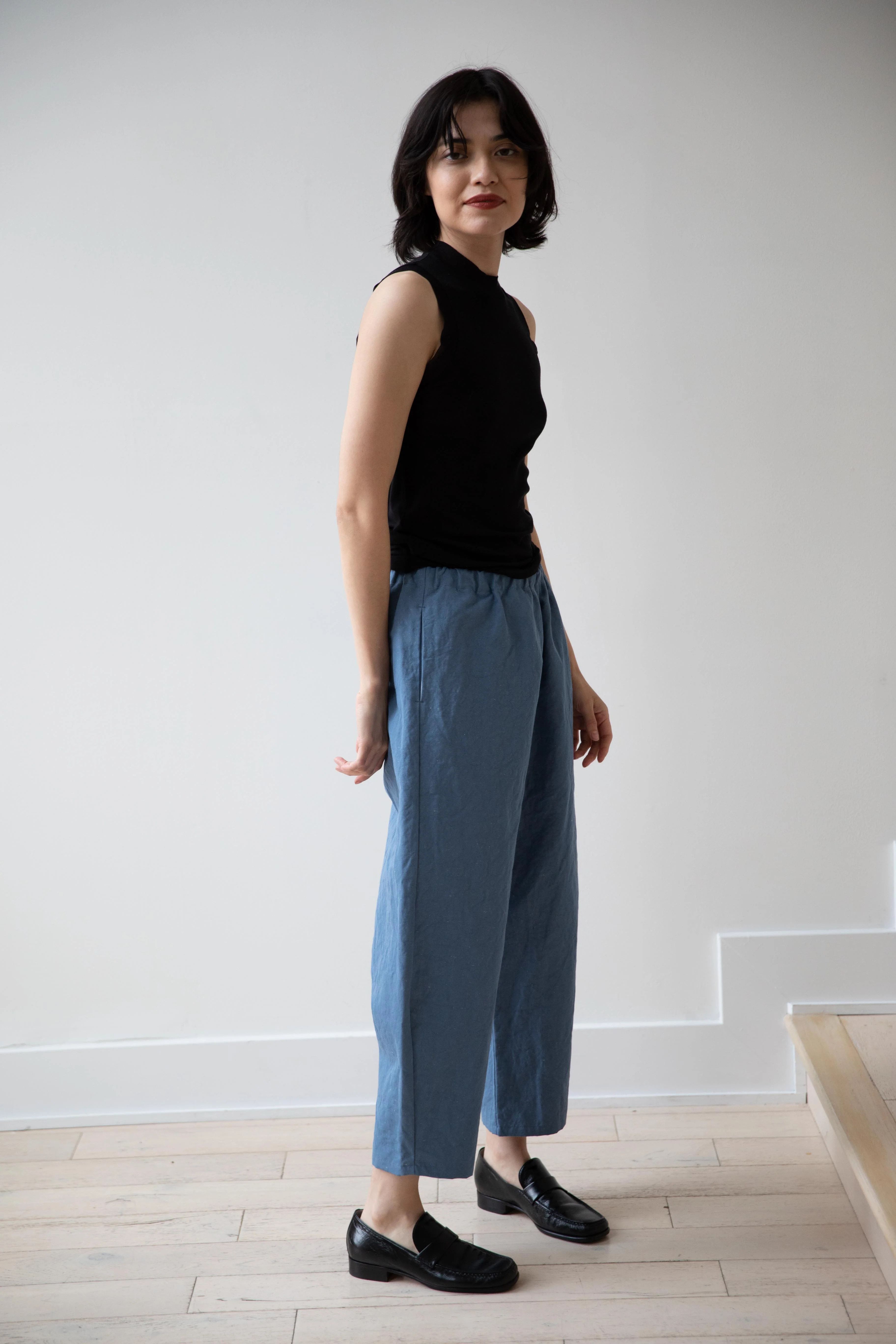 Apuntob | Curved Trouser in Sugar Blue - Image 11