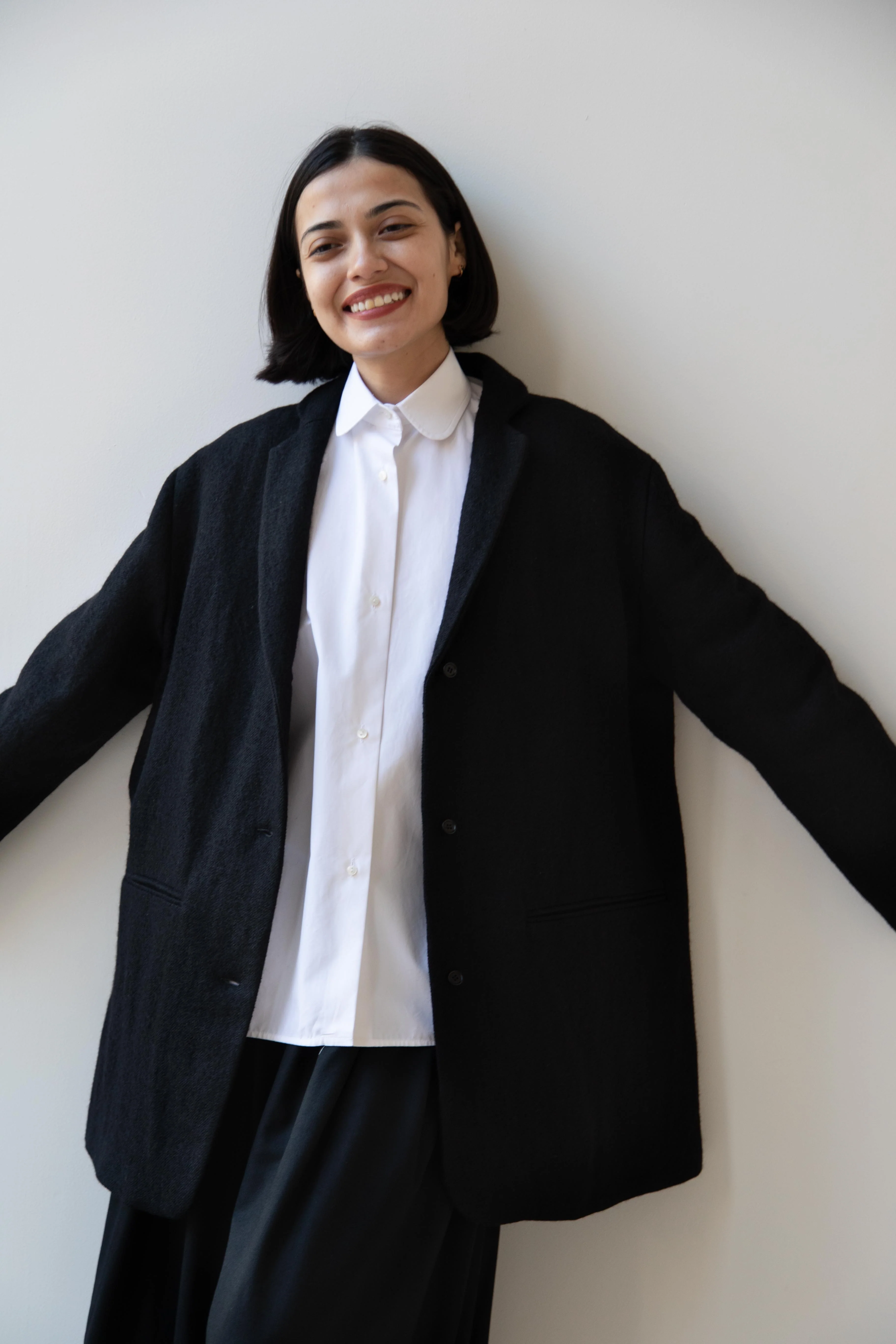 Apuntob | Heavy Hemp and Wool Jacket in Black - Image 12