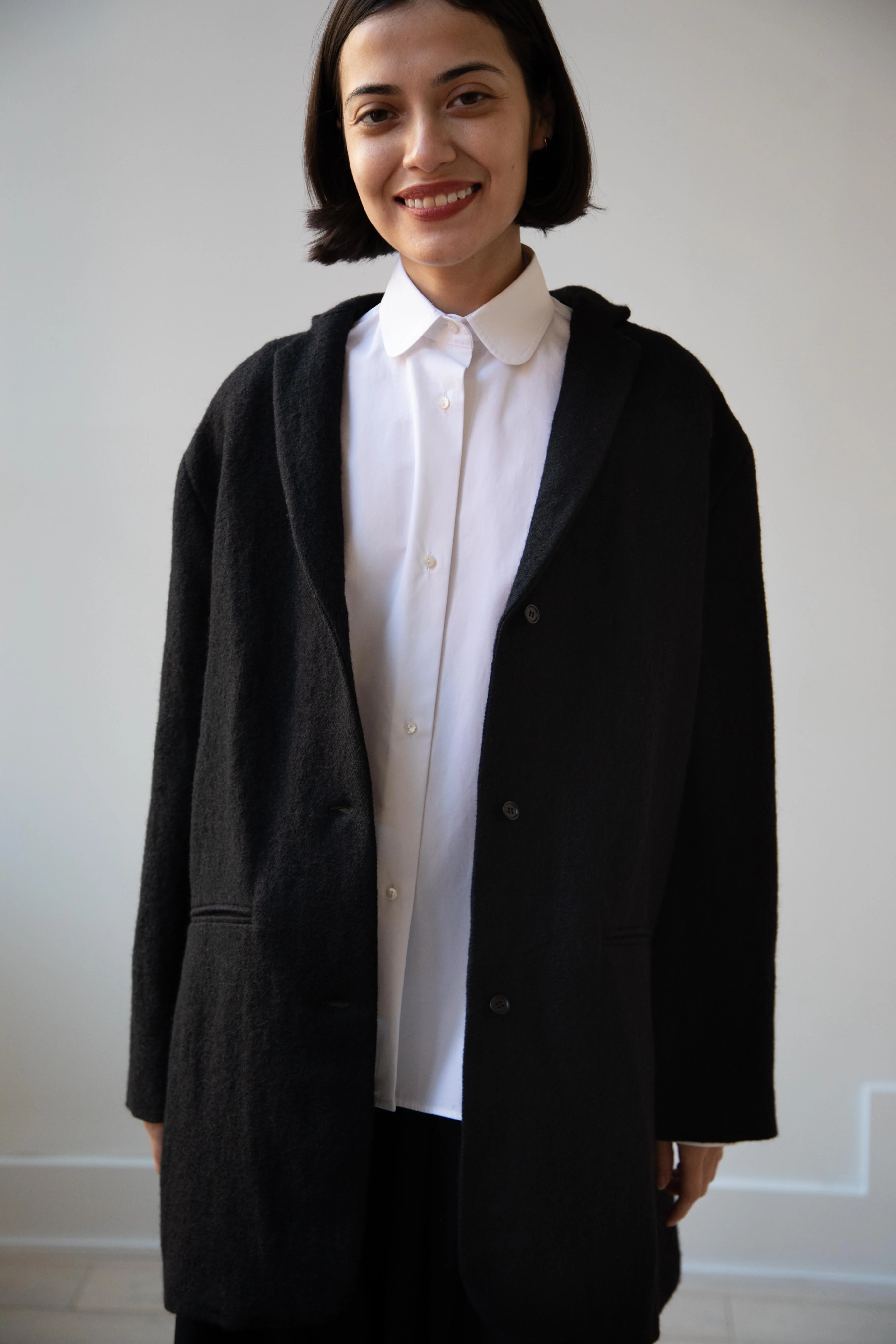 Apuntob | Heavy Hemp and Wool Jacket in Black - Image 6