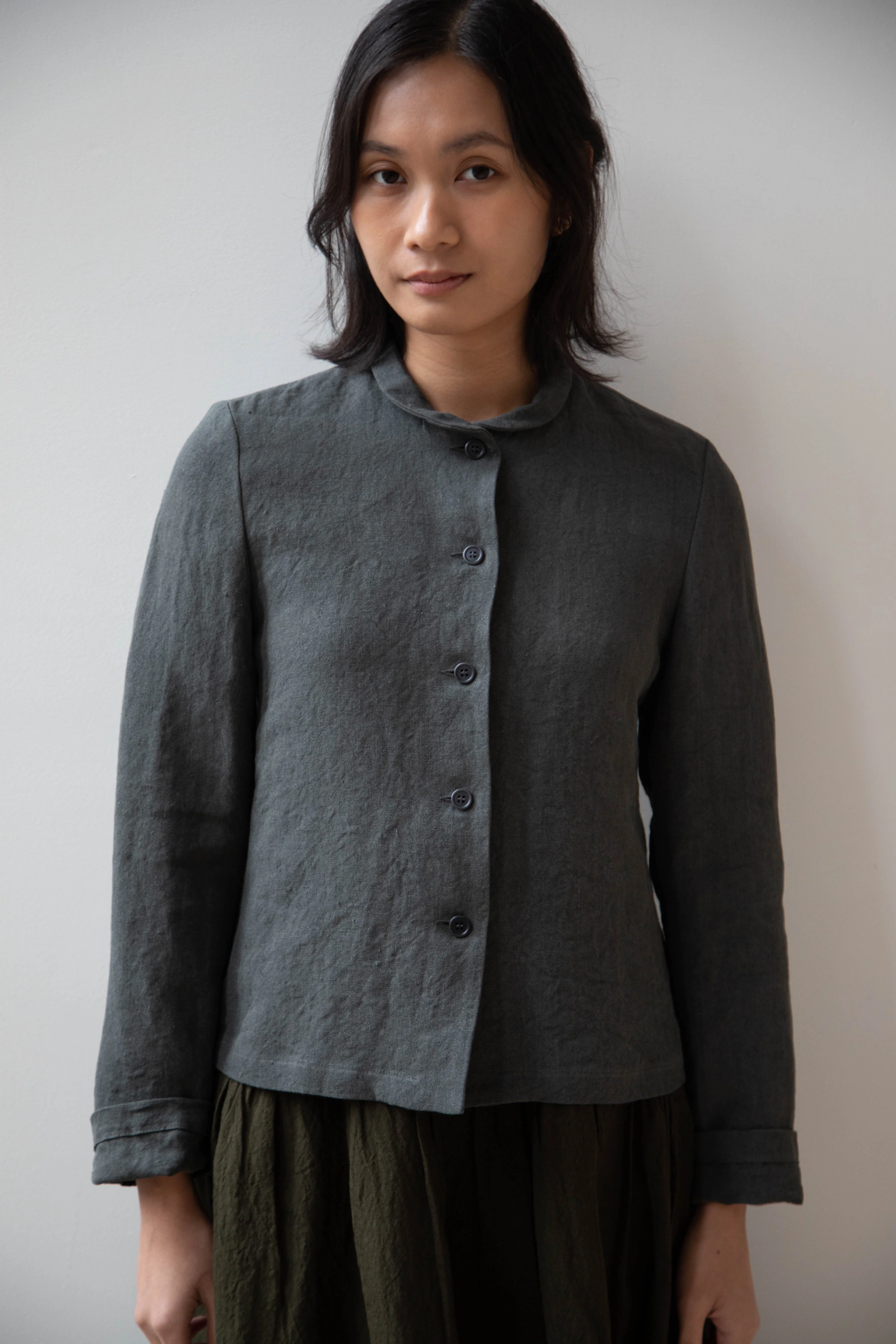 Apuntob | Heavy Linen Jacket in Cemento - Image 8