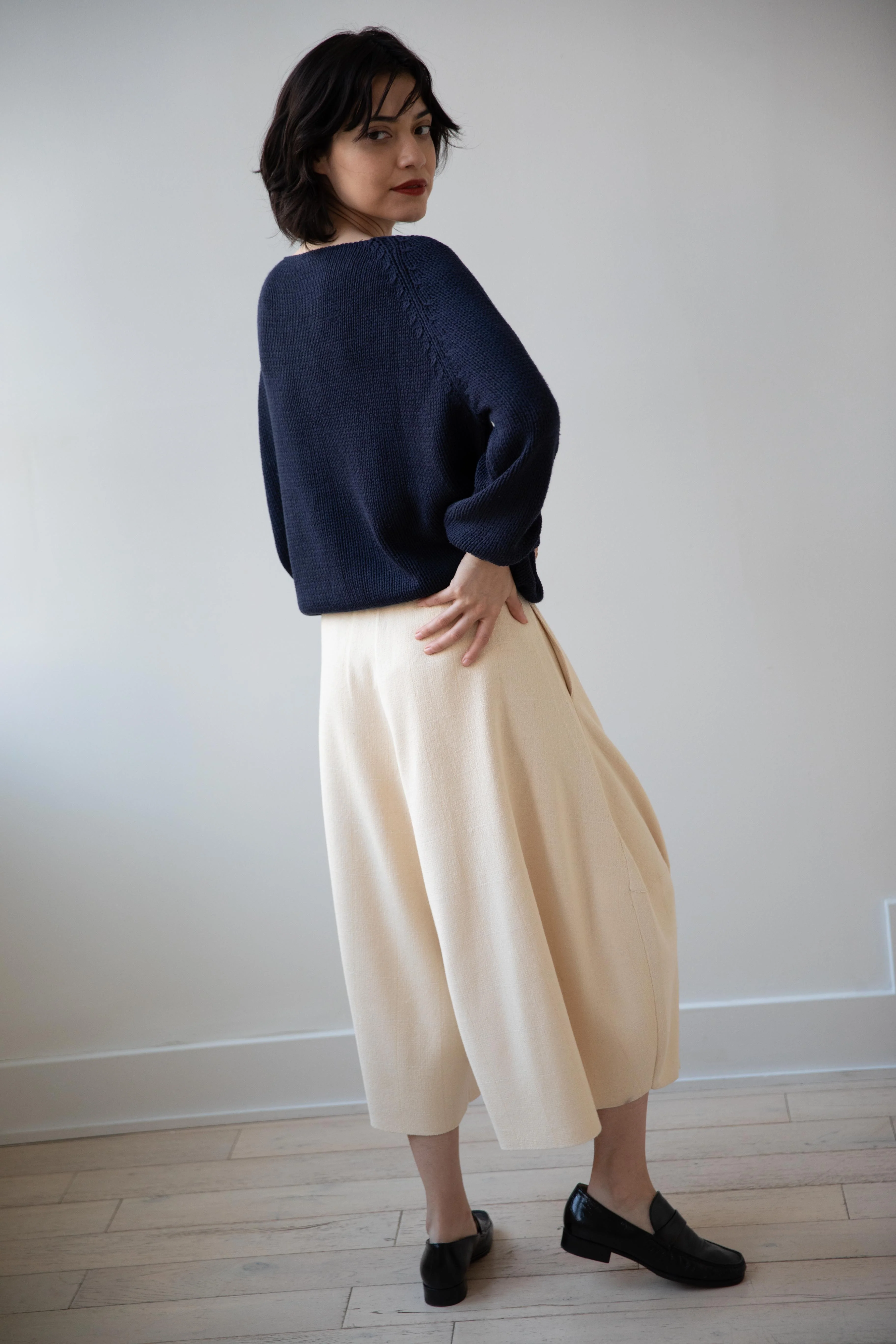 Apuntob | Heavy Wild Silk Raglan Sweater in Abyss - Image 20