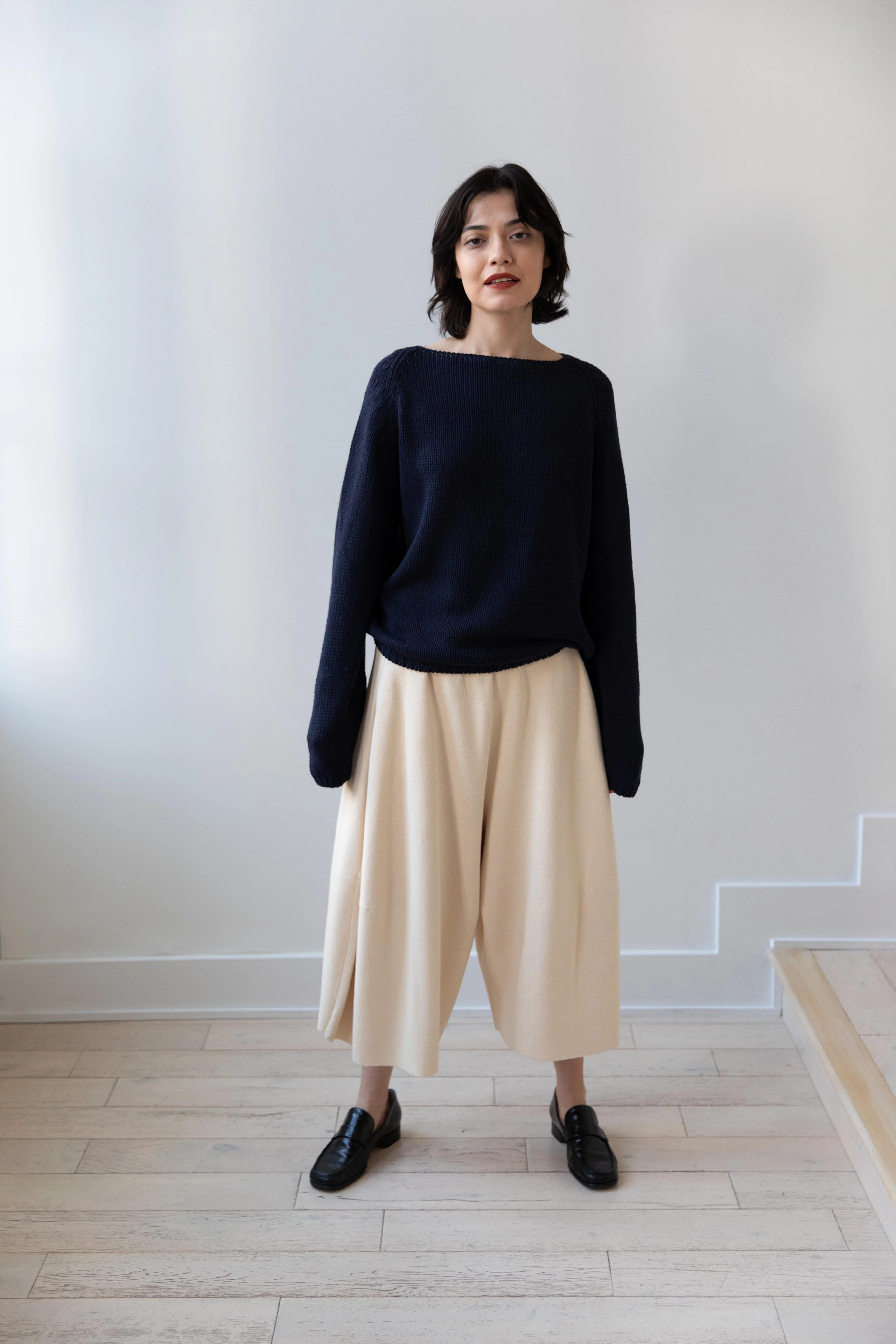 Apuntob | Heavy Wild Silk Raglan Sweater in Abyss - Image 28