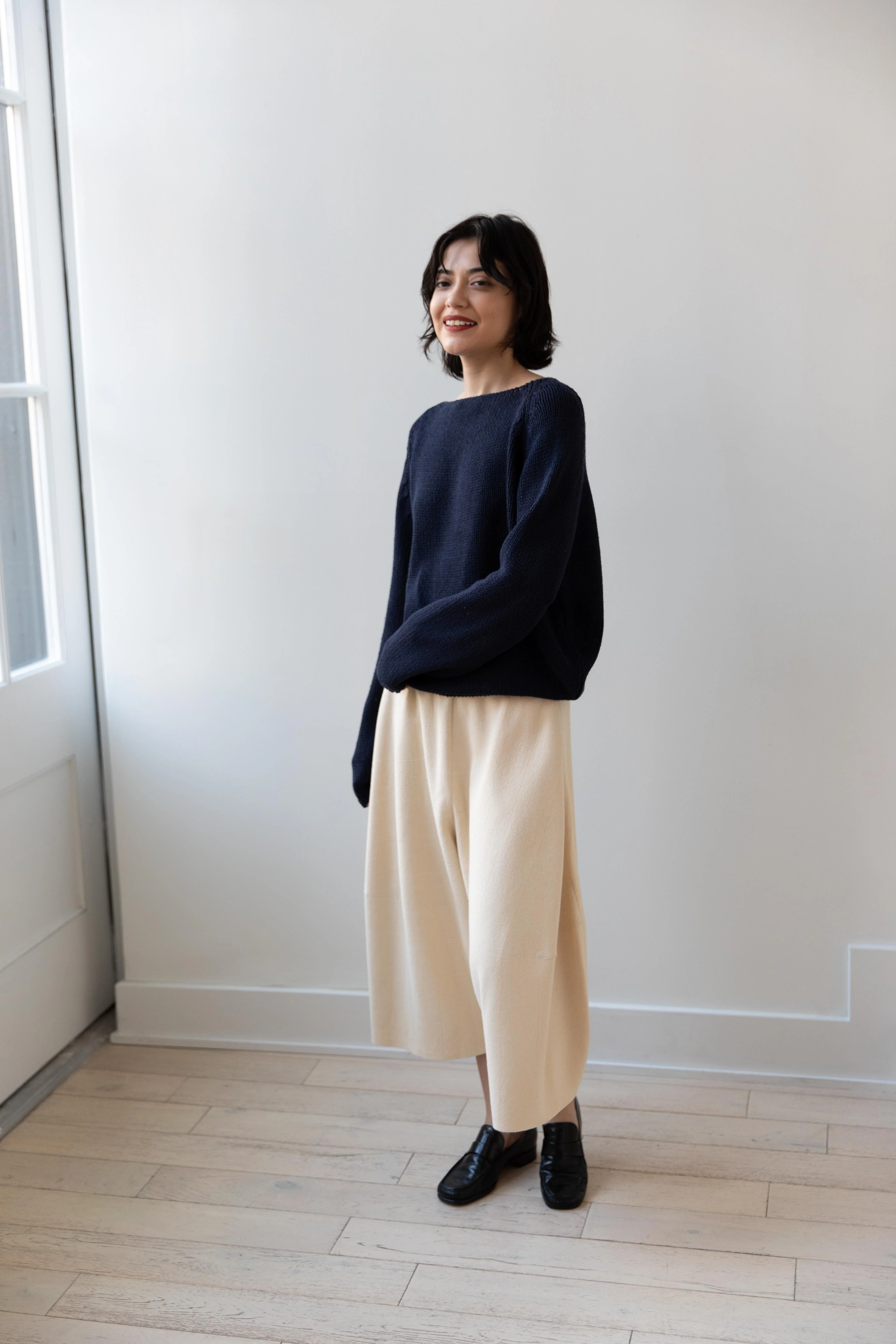Apuntob | Heavy Wild Silk Raglan Sweater in Abyss - Image 31