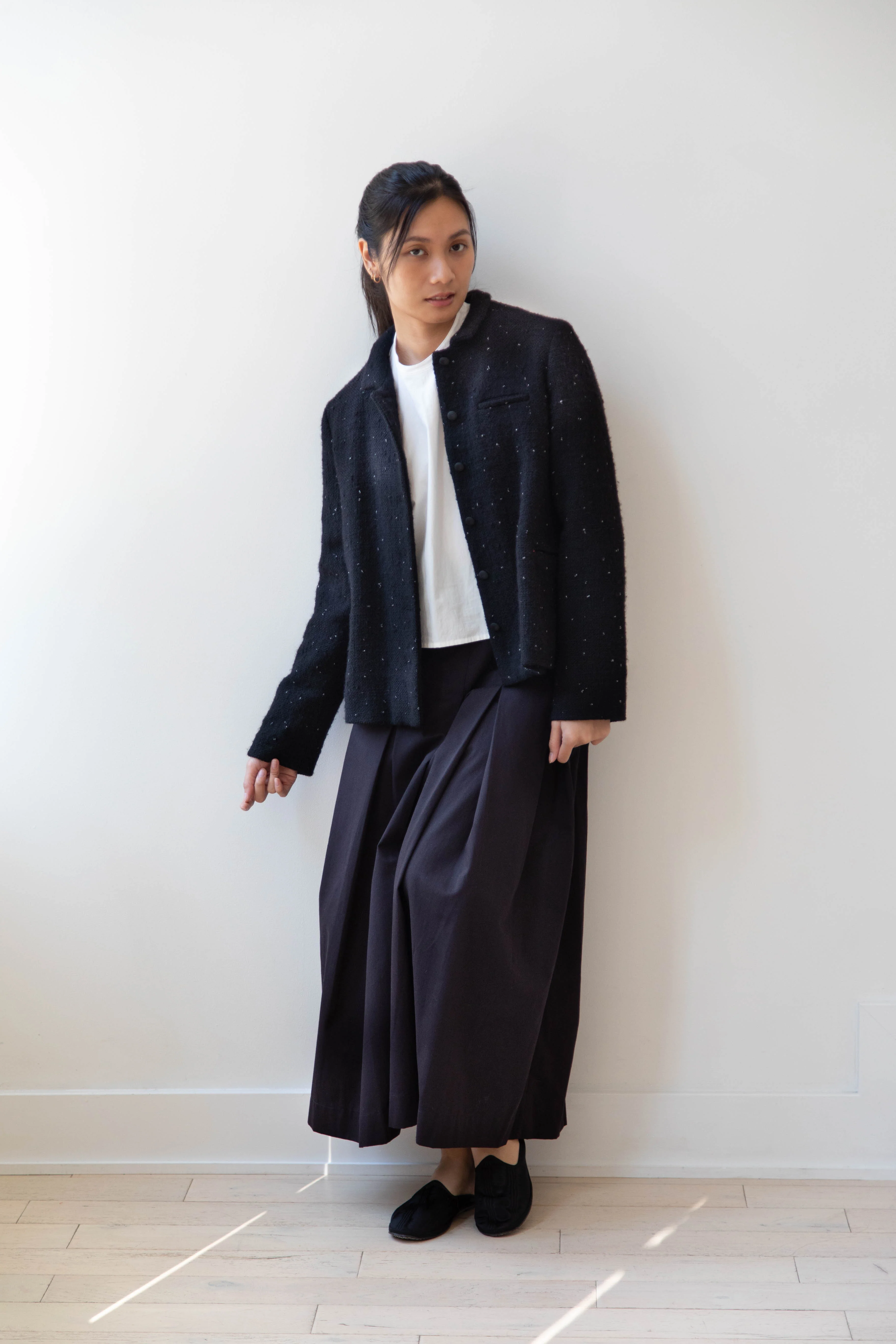 Apuntob | Jacket in Black with Tweed Dots - Image 13