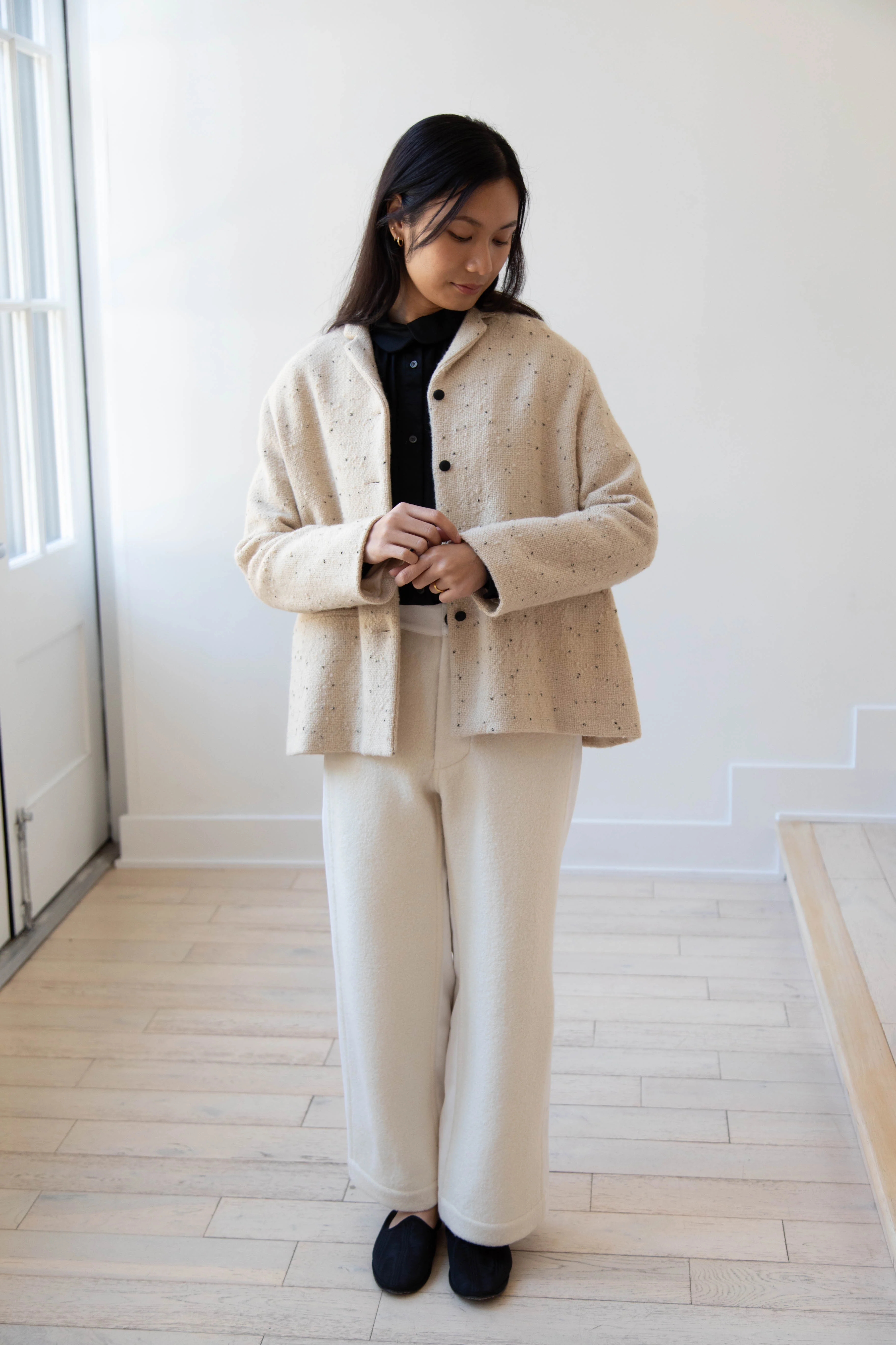 Apuntob | Jacket in Natural with Tweed Dots - Image 15