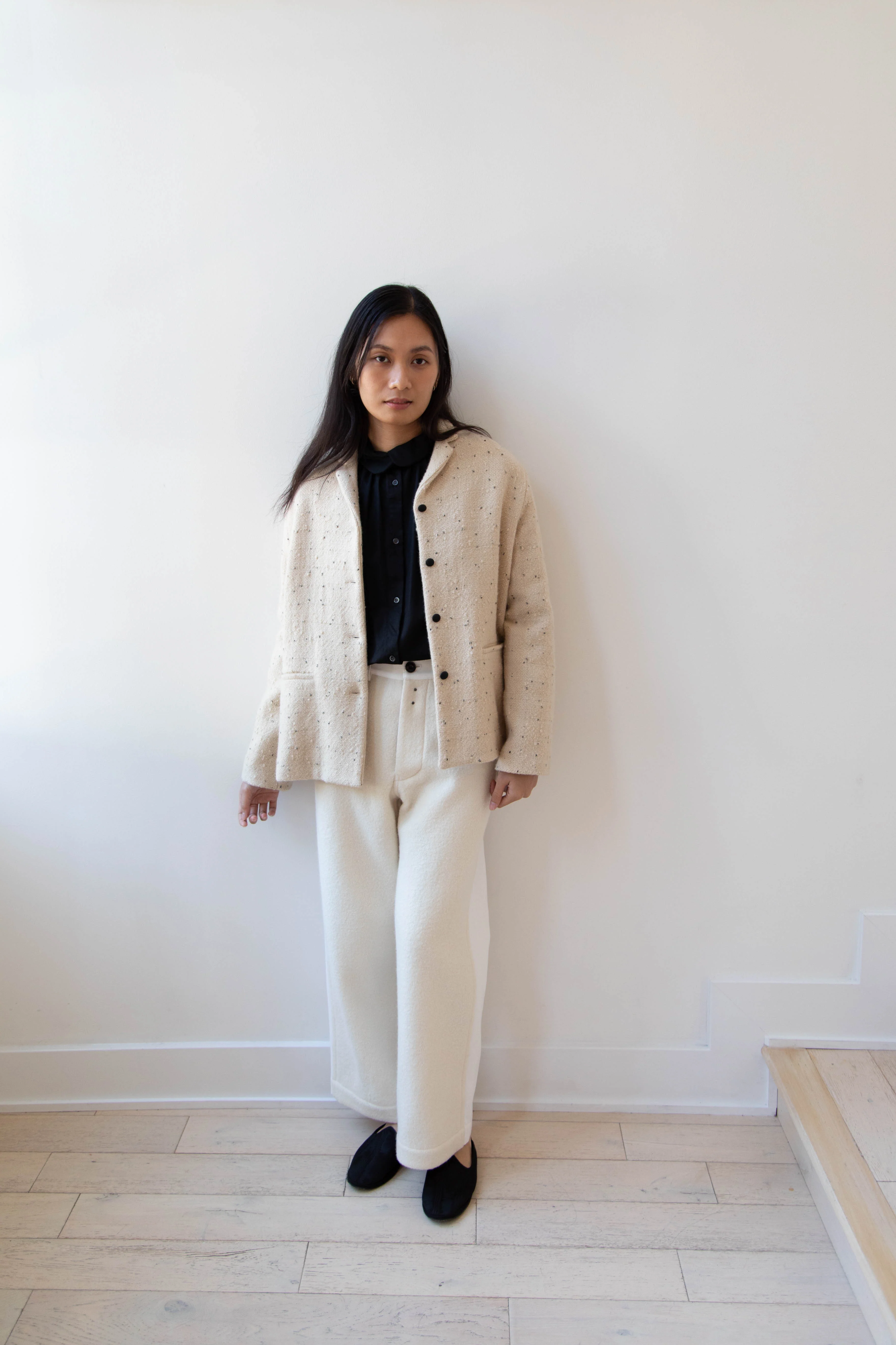 Apuntob | Jacket in Natural with Tweed Dots - Image 20