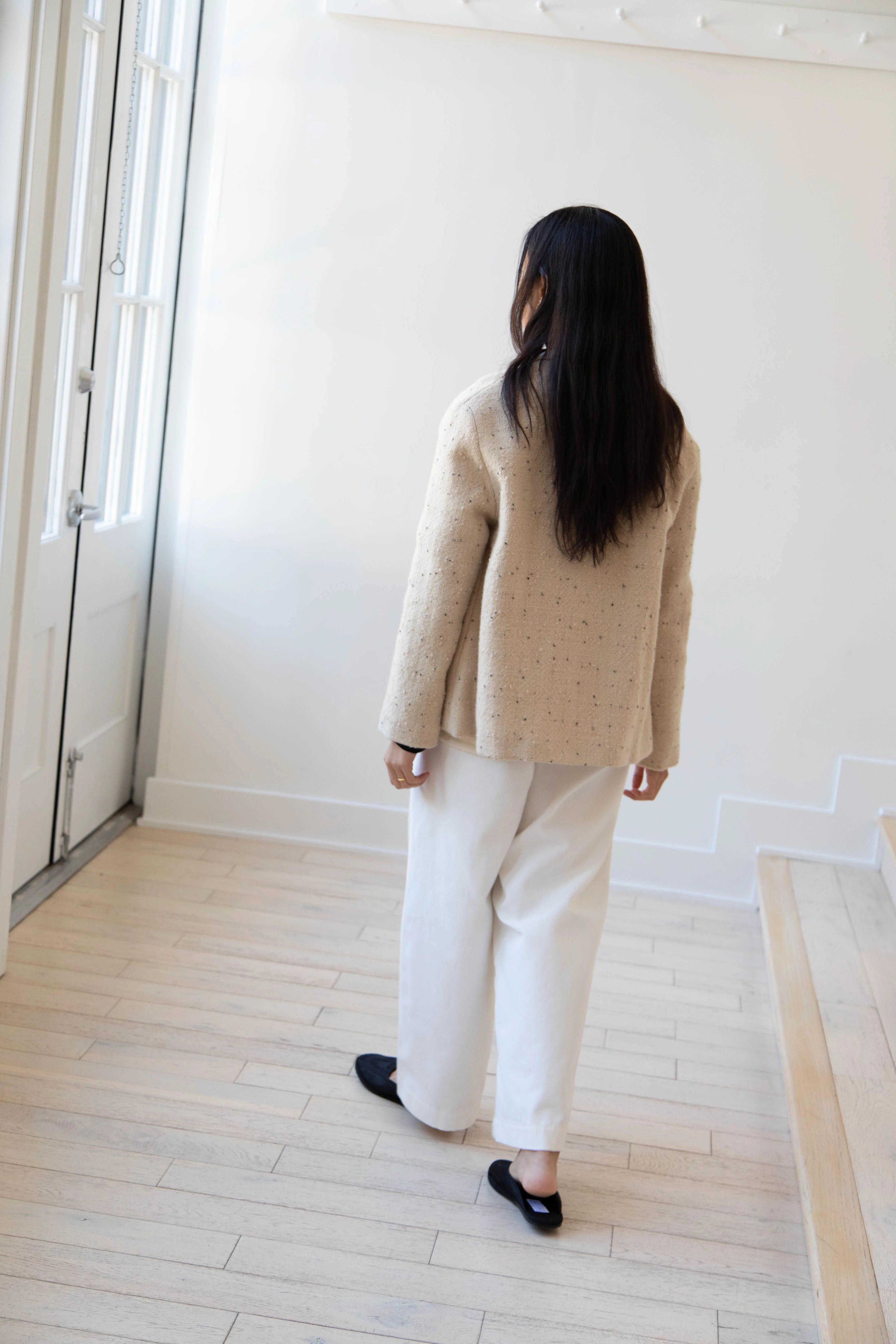Apuntob | Jacket in Natural with Tweed Dots - Image 6