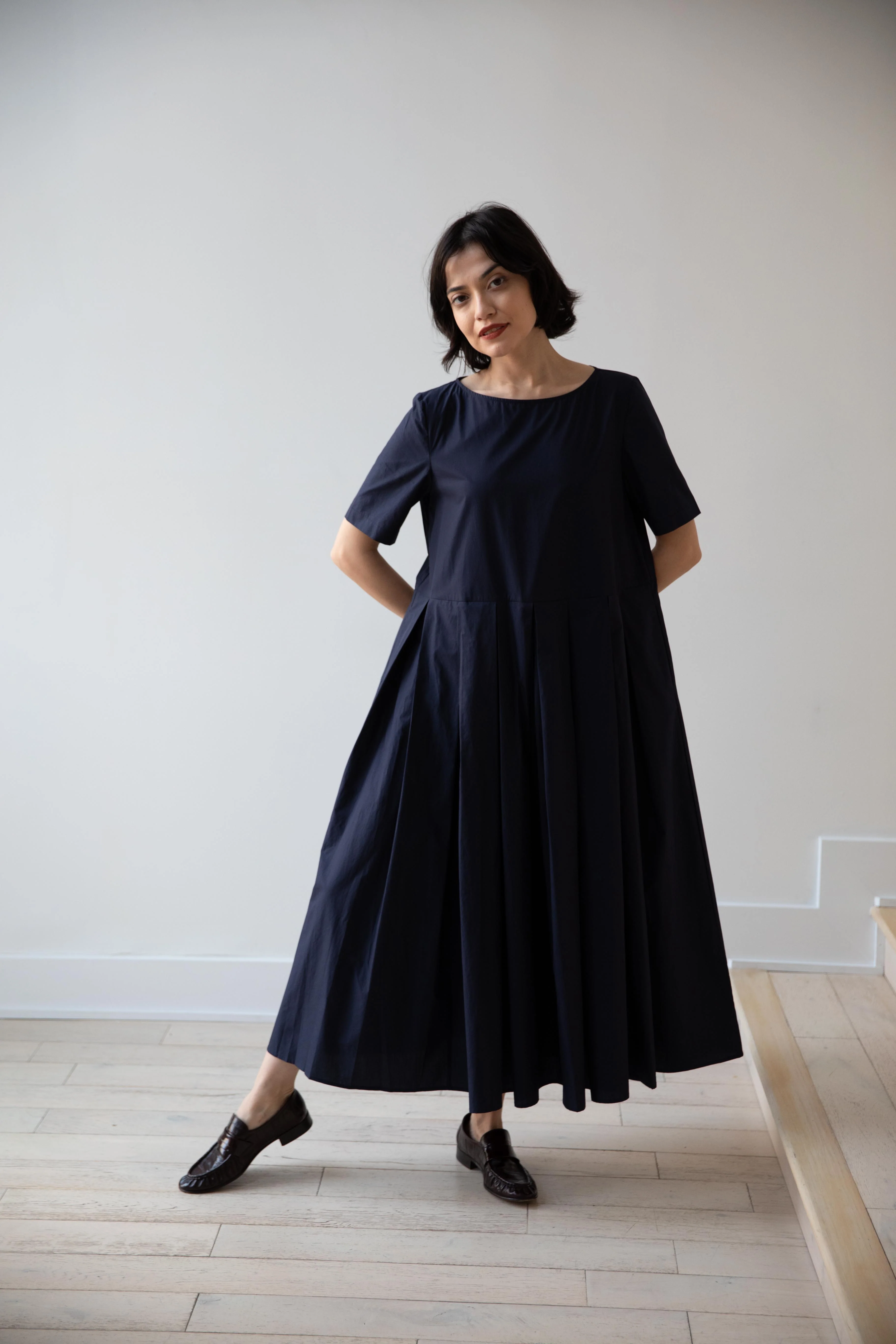 Apuntob | Pleated Dress in Abyss - Image 10