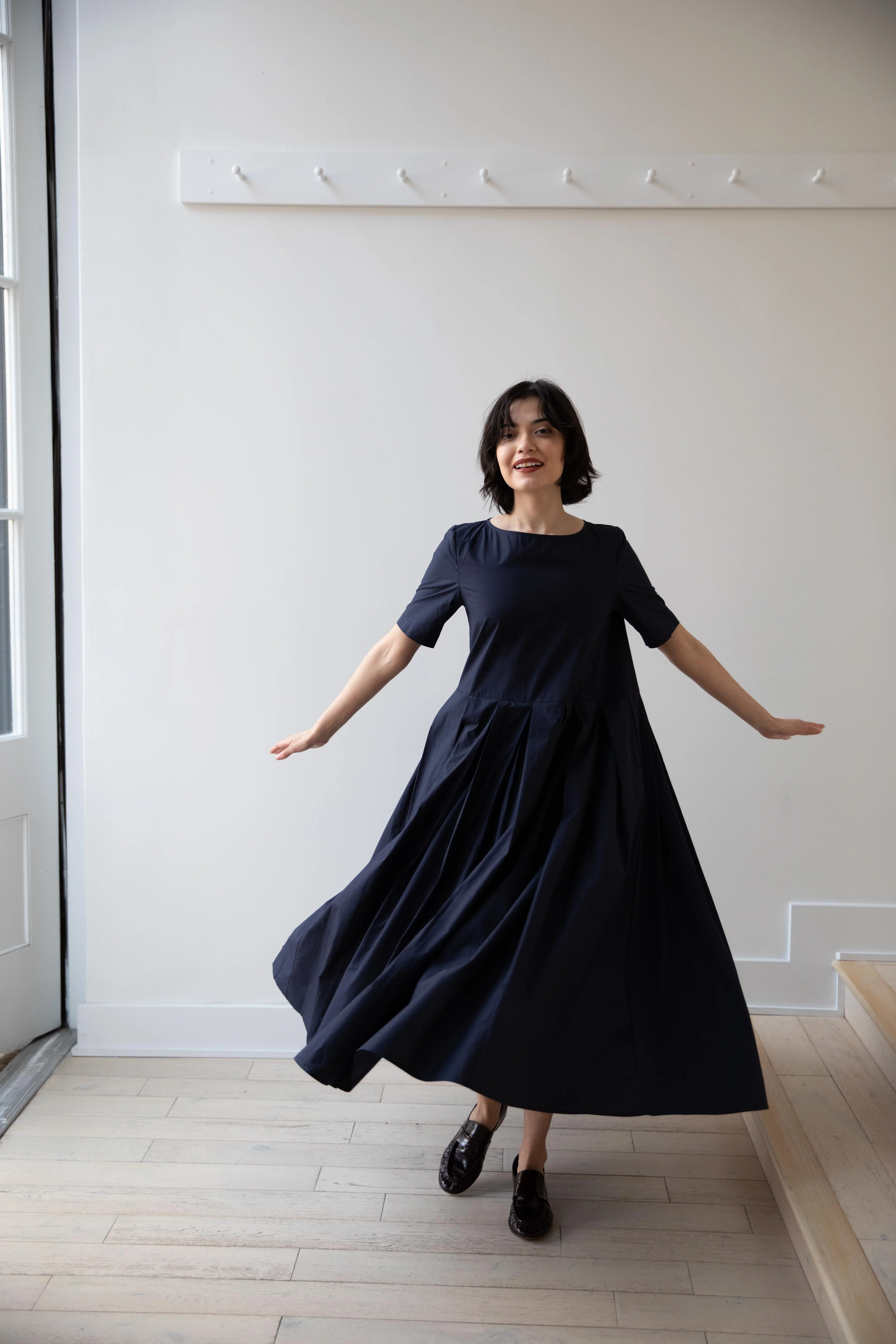 Apuntob | Pleated Dress in Abyss - Image 7