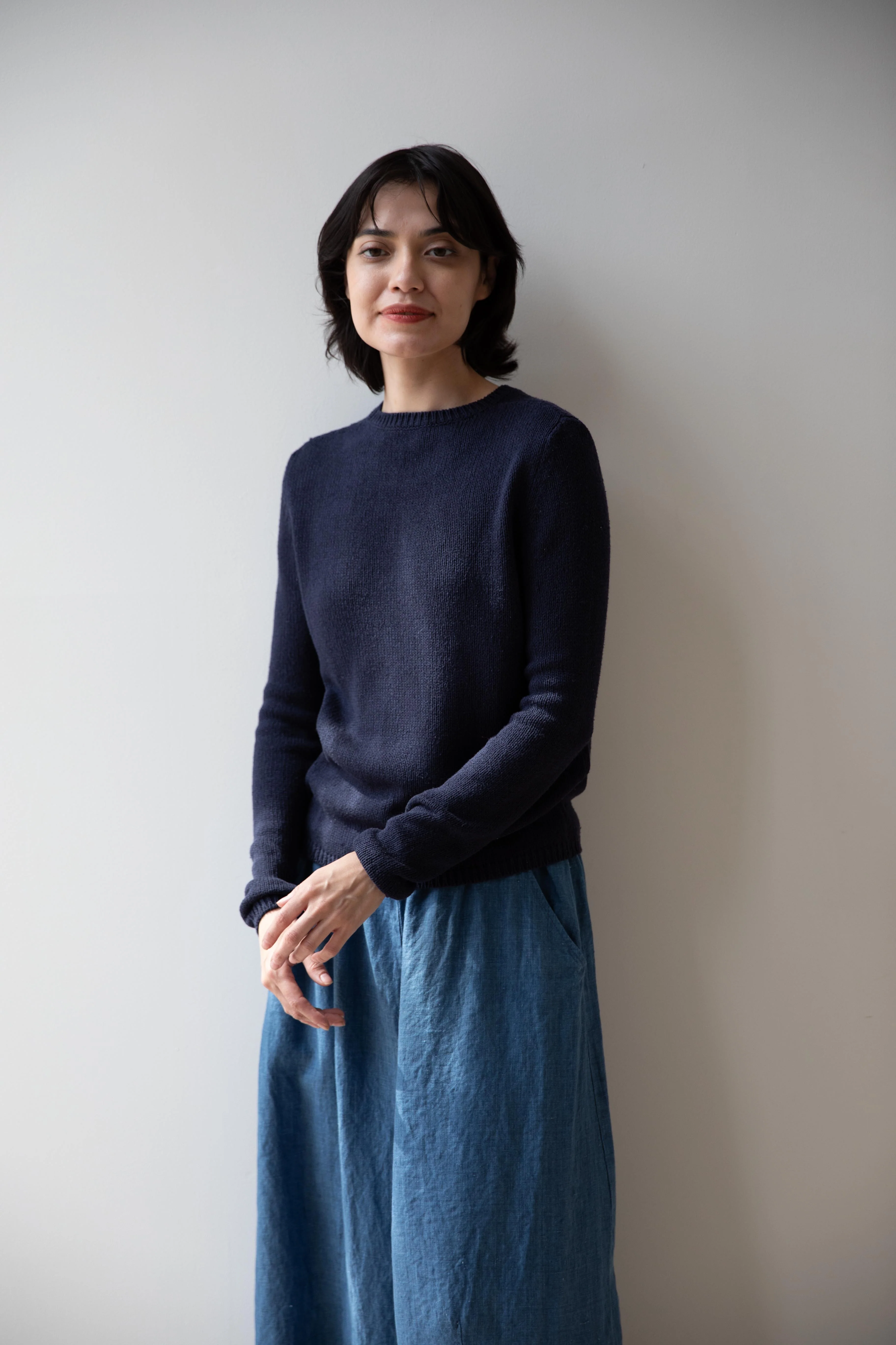 Apuntob | Wild Silk Crewneck Sweater in Abyss - Image 10