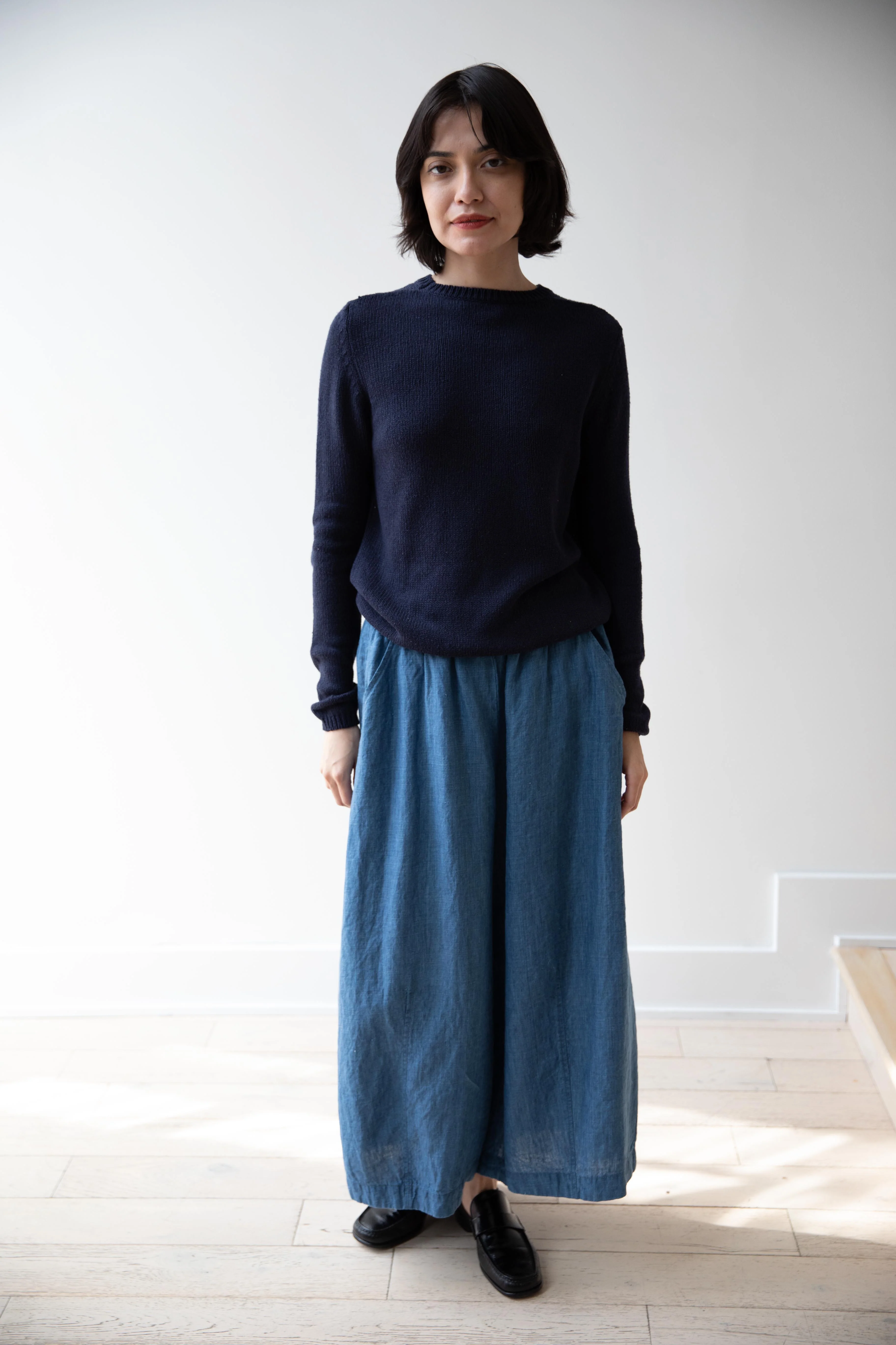 Apuntob | Wild Silk Crewneck Sweater in Abyss - Image 3