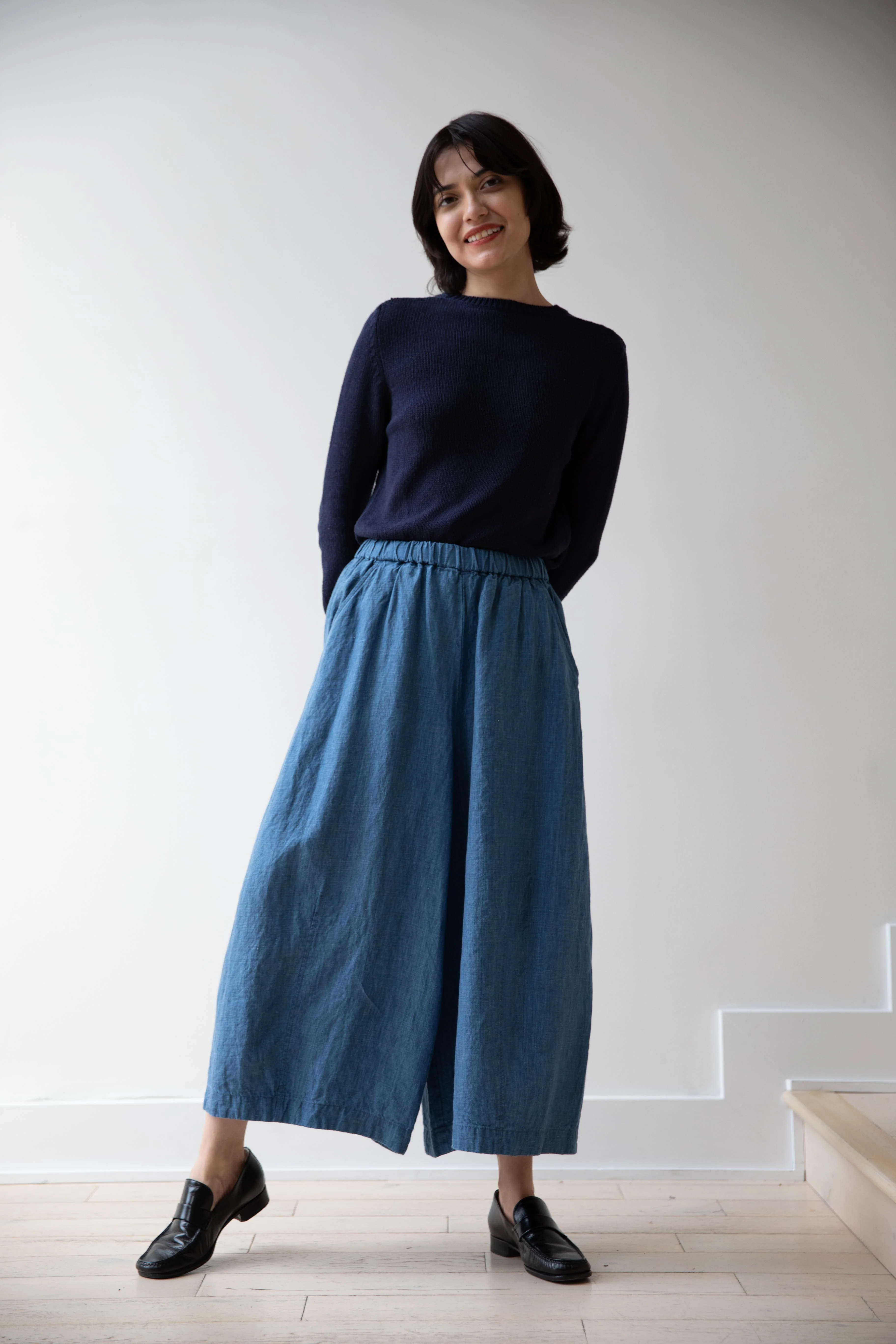 Apuntob | Wild Silk Crewneck Sweater in Abyss - Image 32