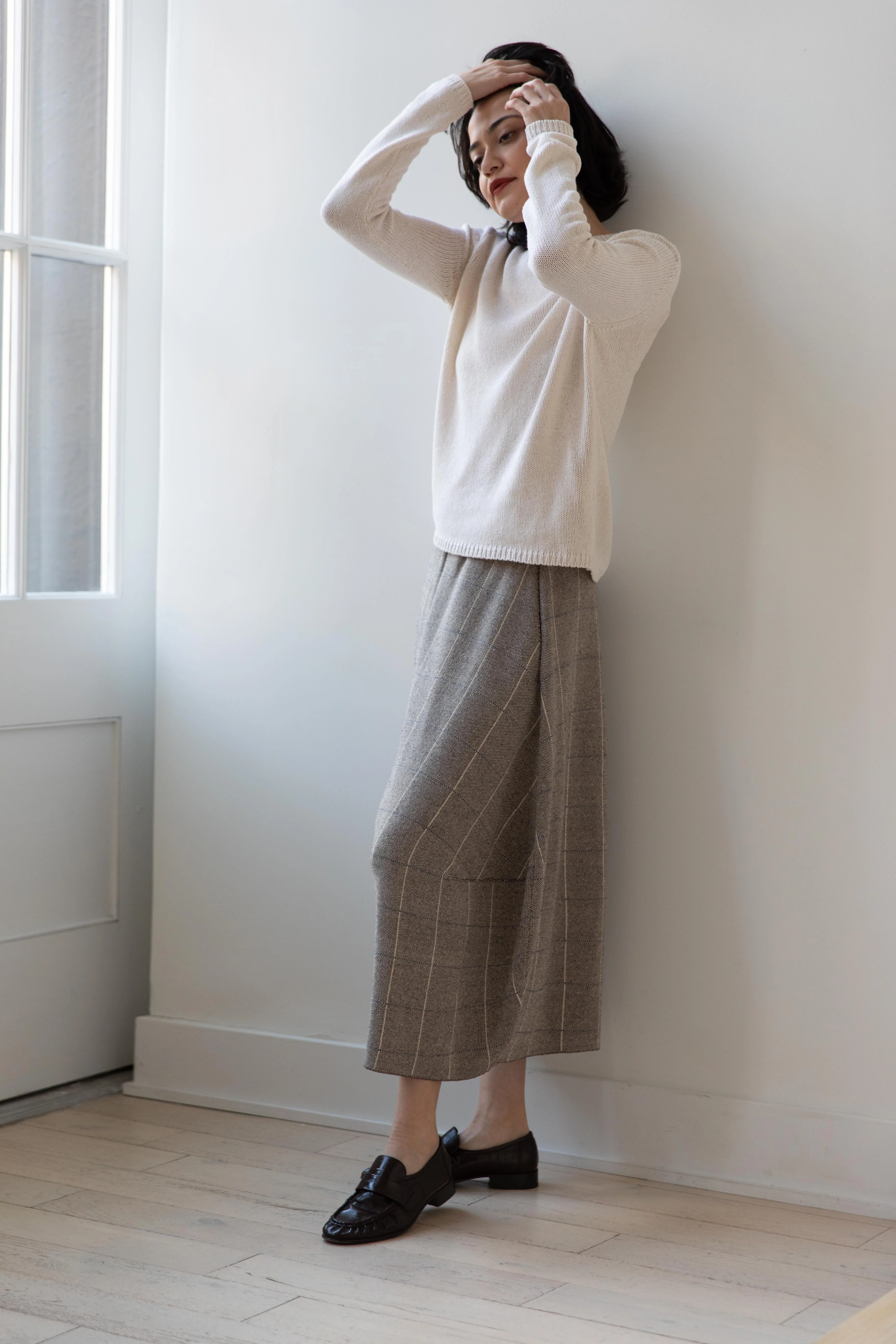 Apuntob | Wild Silk Crewneck Sweater in Meringue - Image 12