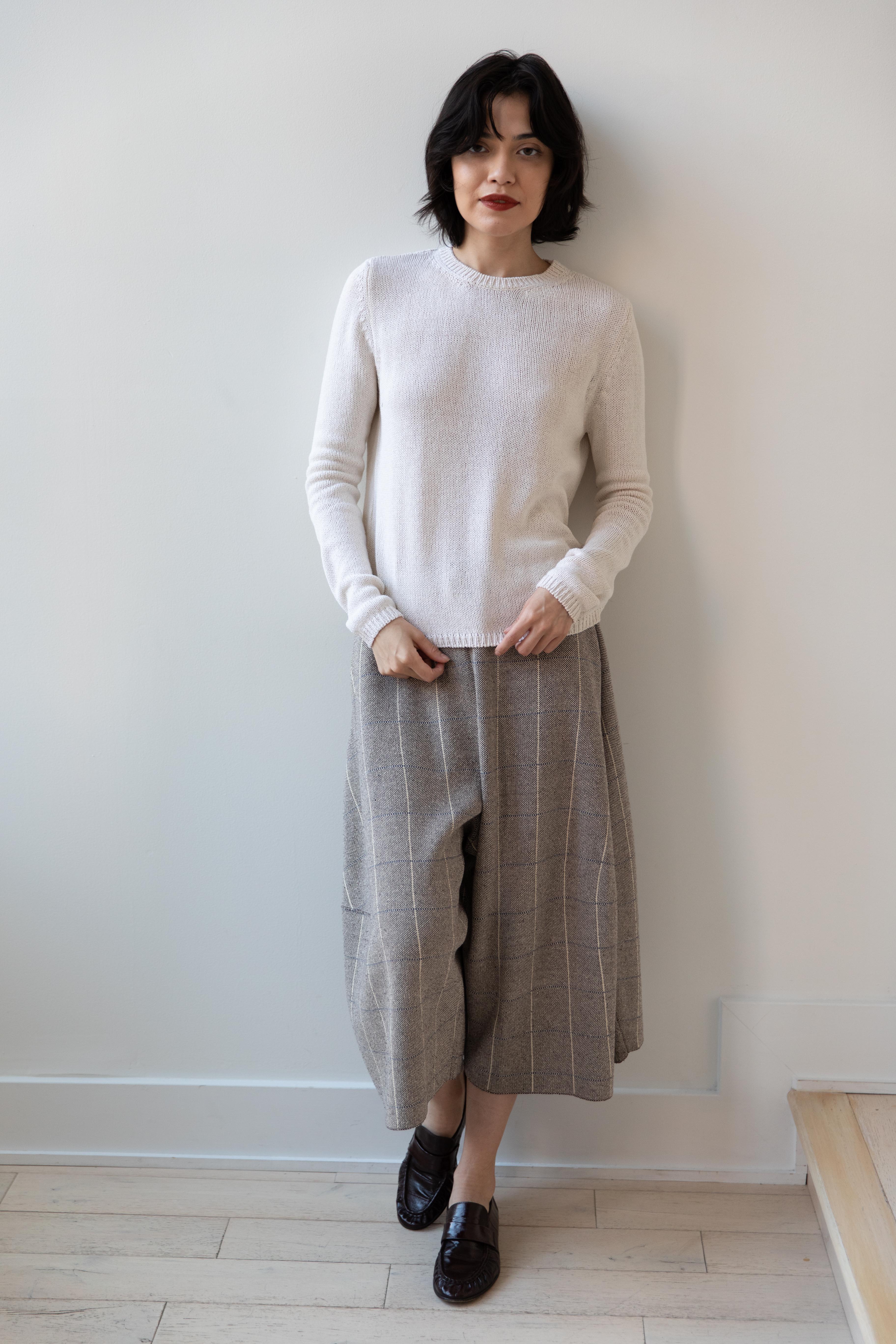 Apuntob | Wild Silk Crewneck Sweater in Meringue - Image 20