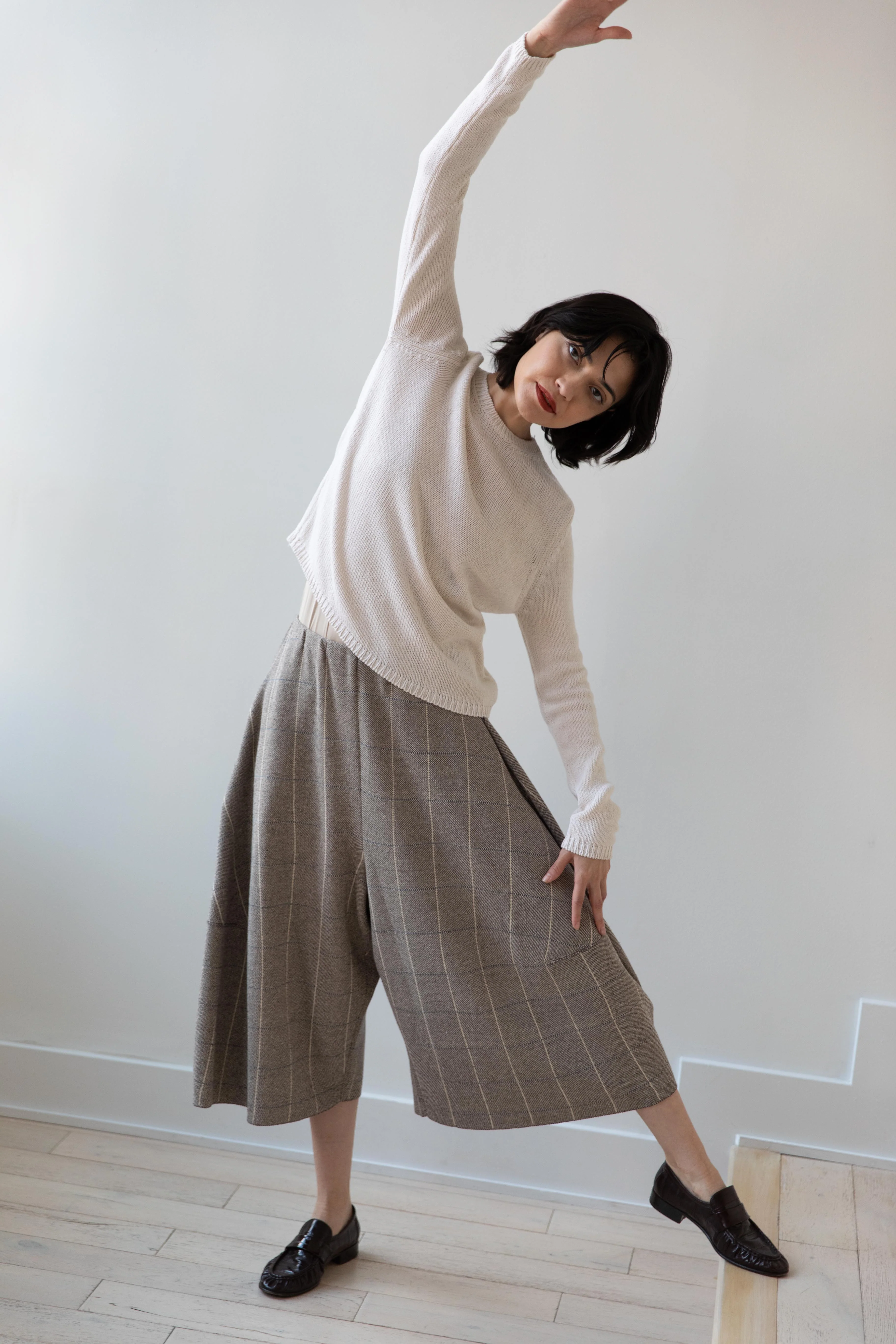 Apuntob | Wild Silk Crewneck Sweater in Meringue - Image 3
