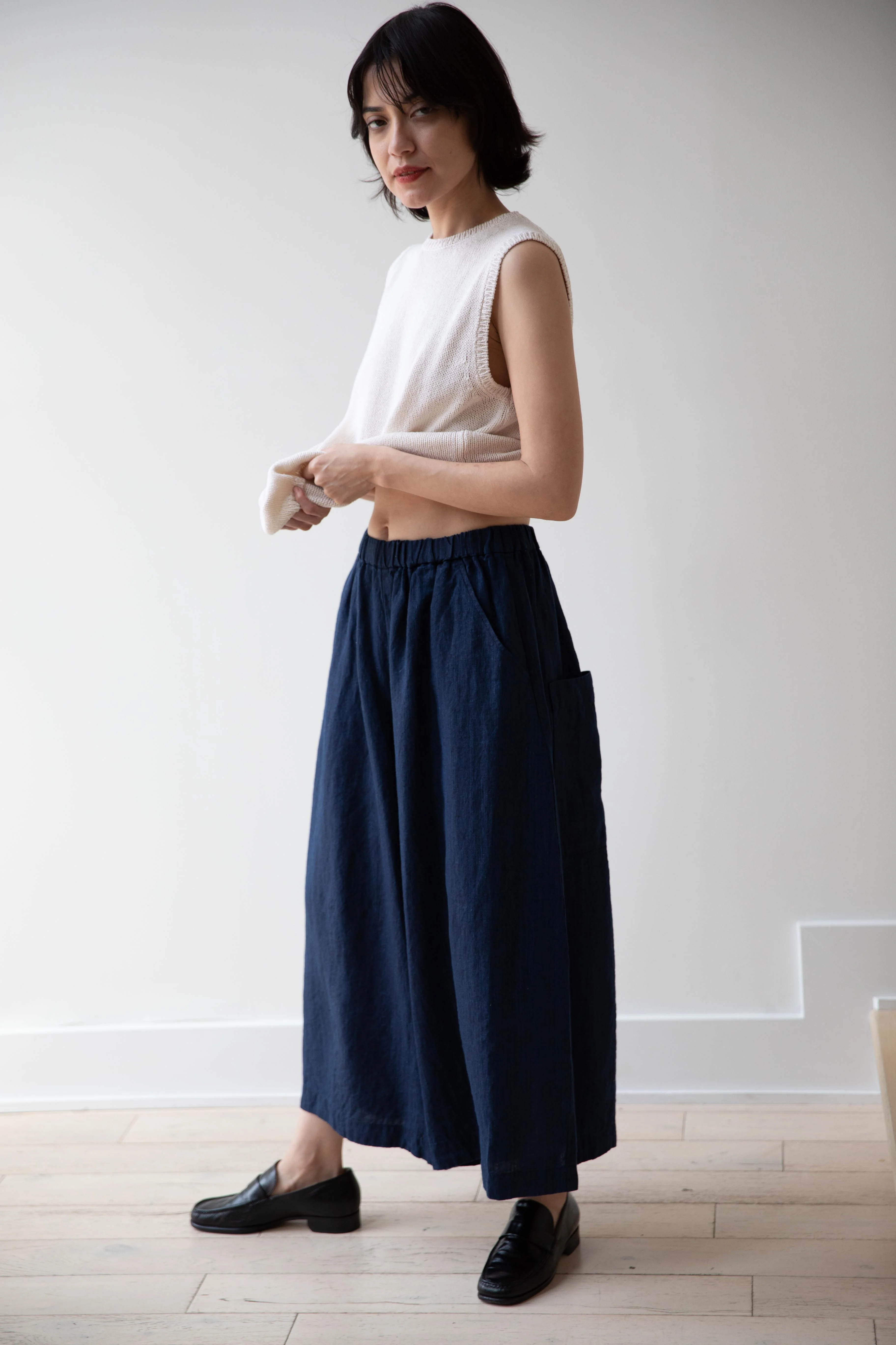 Apuntob | Wild Silk Sleeveless Vest in Meringue - Image 31