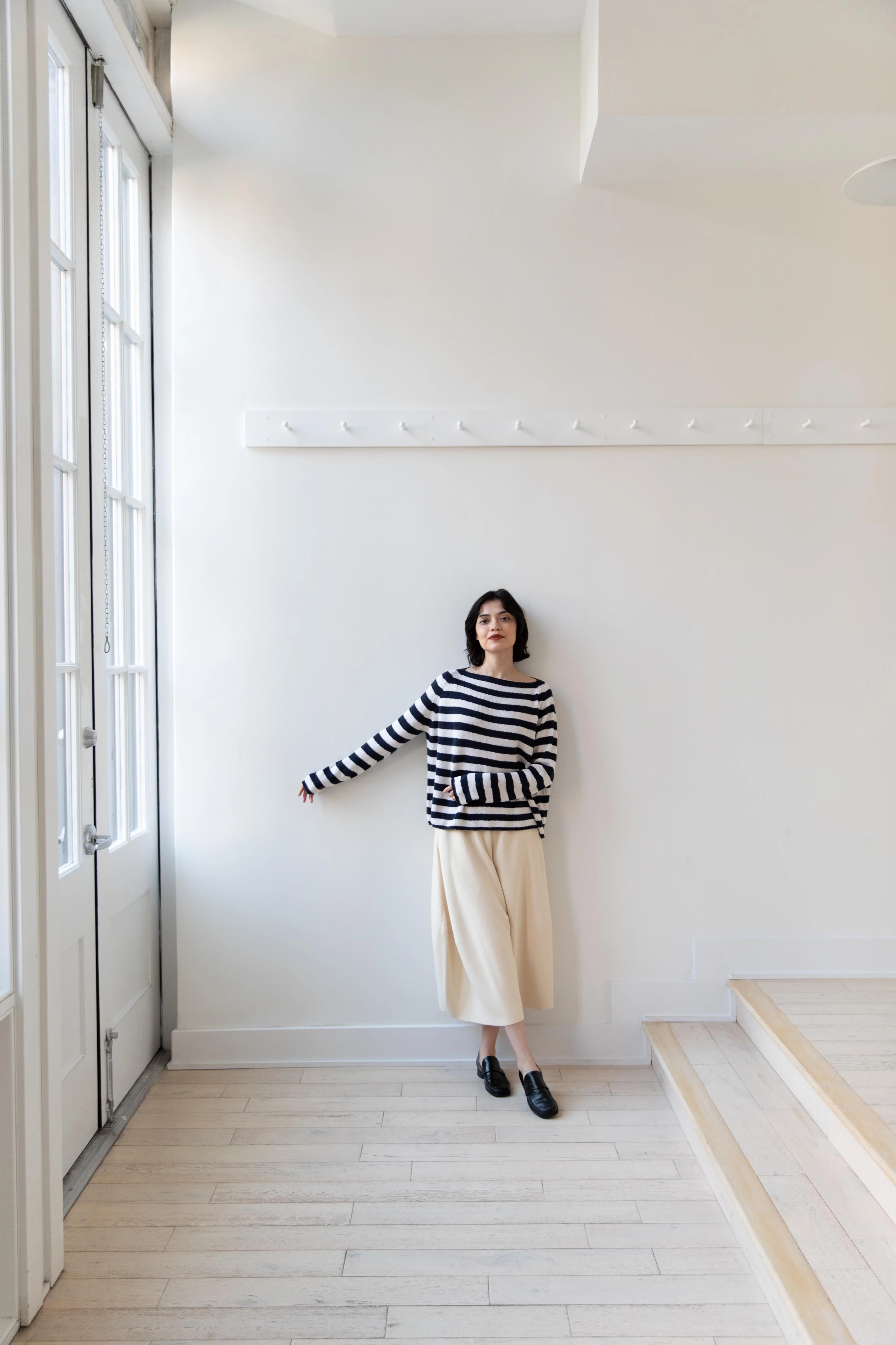 Apuntob | Wild Silk Striped Sweater in Abyss & Meringue - Image 20
