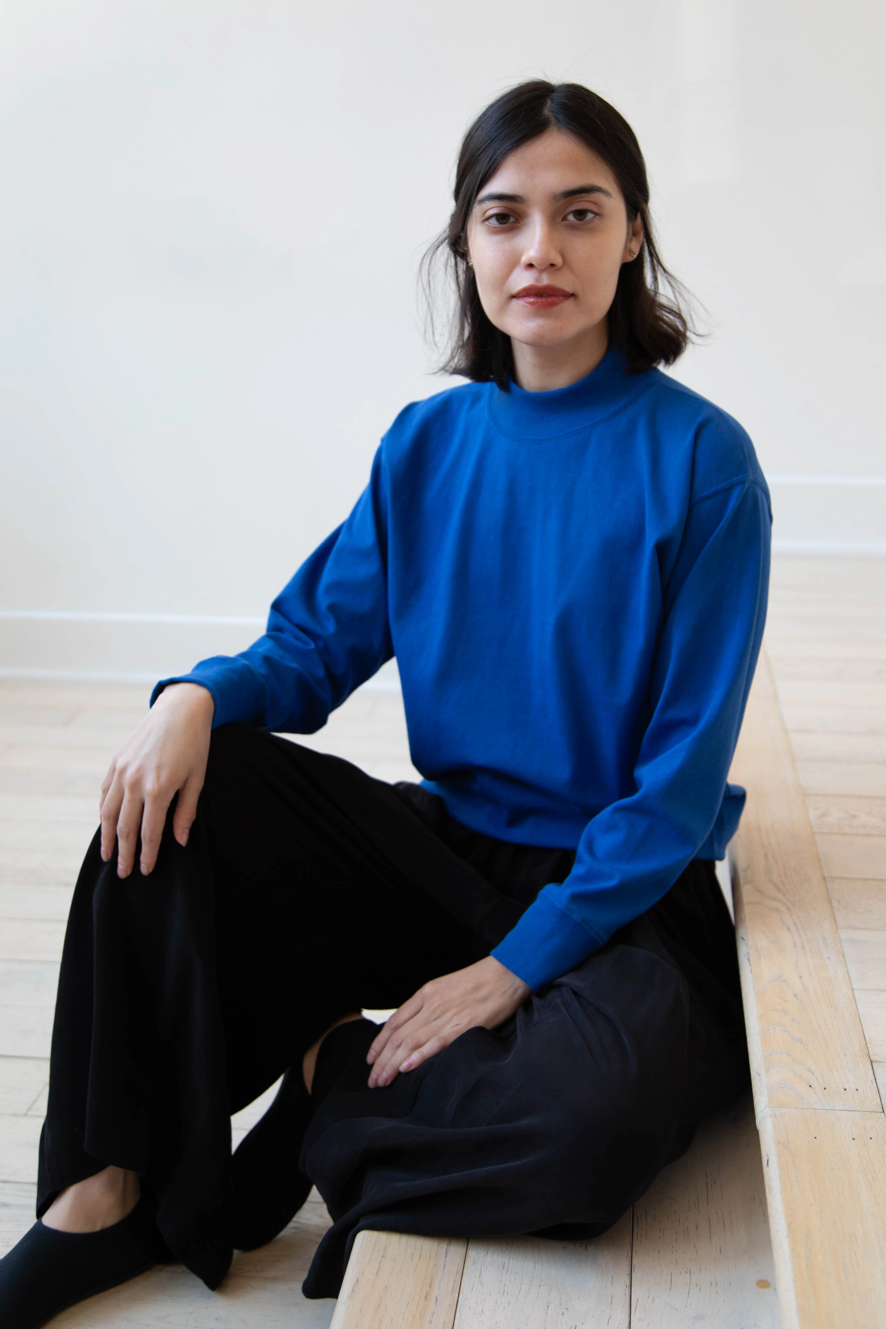 Armen | Mock Neck Long Sleeve in Cobalt - Image 27