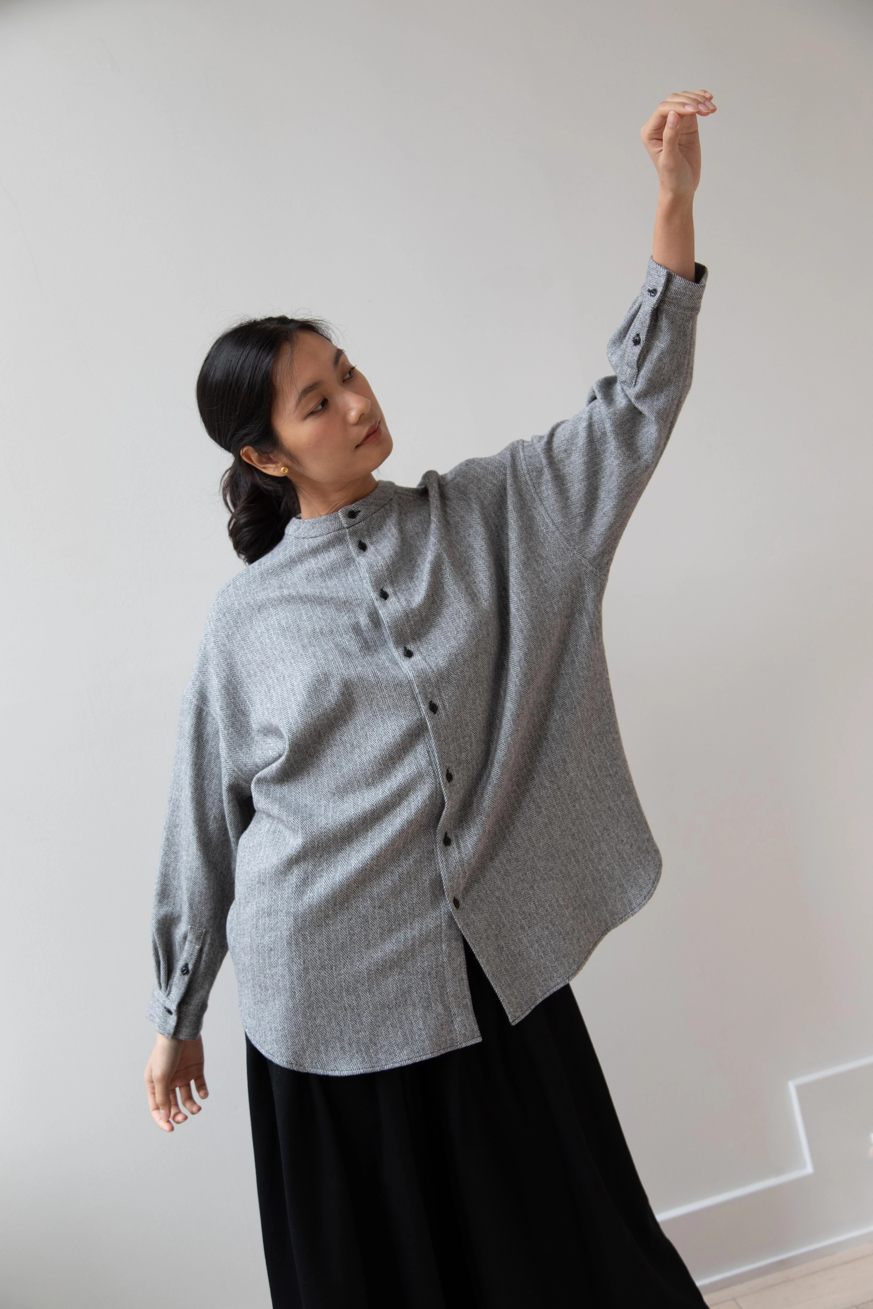 Arts & Science | Herringbone Shirt in Grey - Image 28