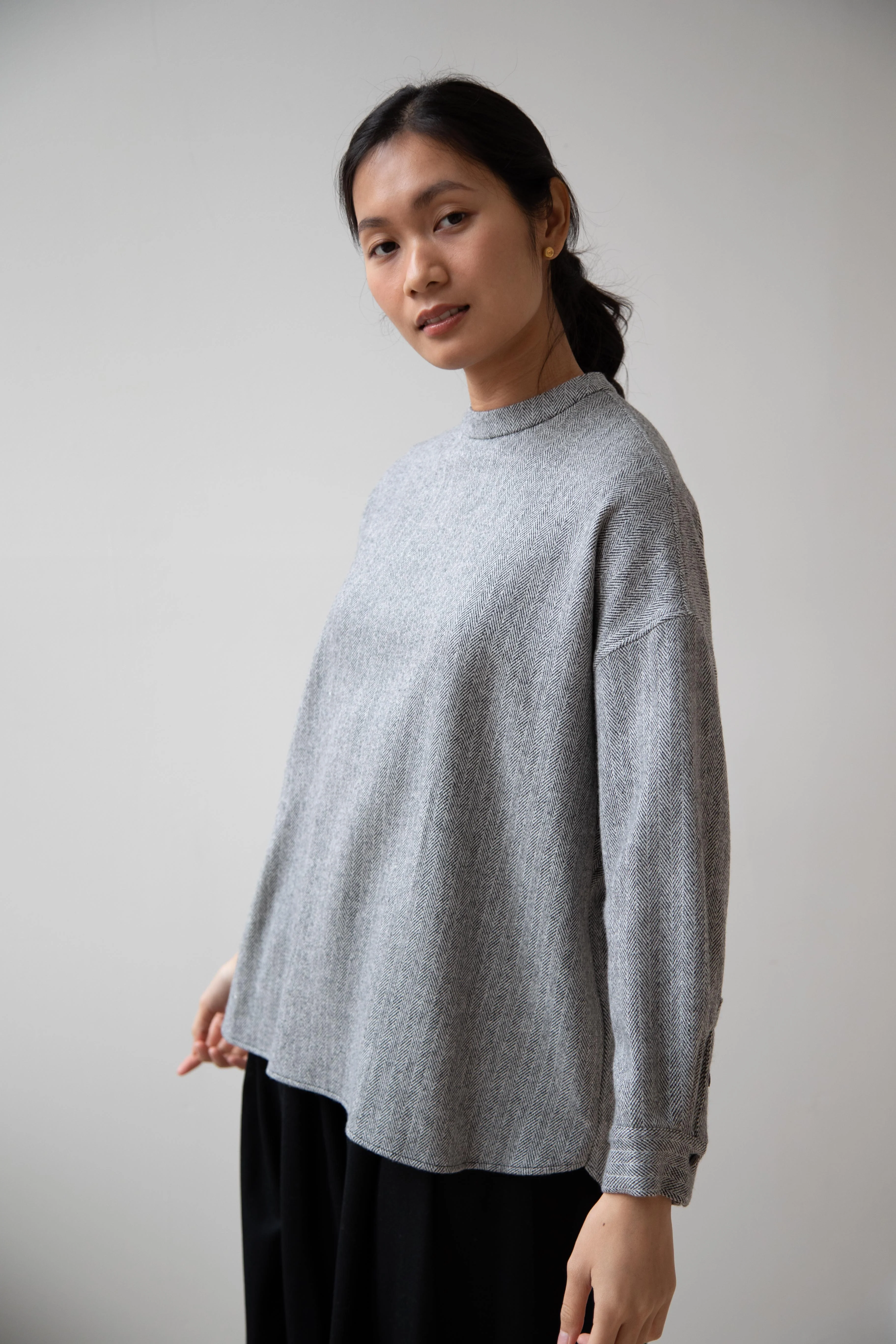 Arts & Science | Herringbone Shirt in Grey - Image 33