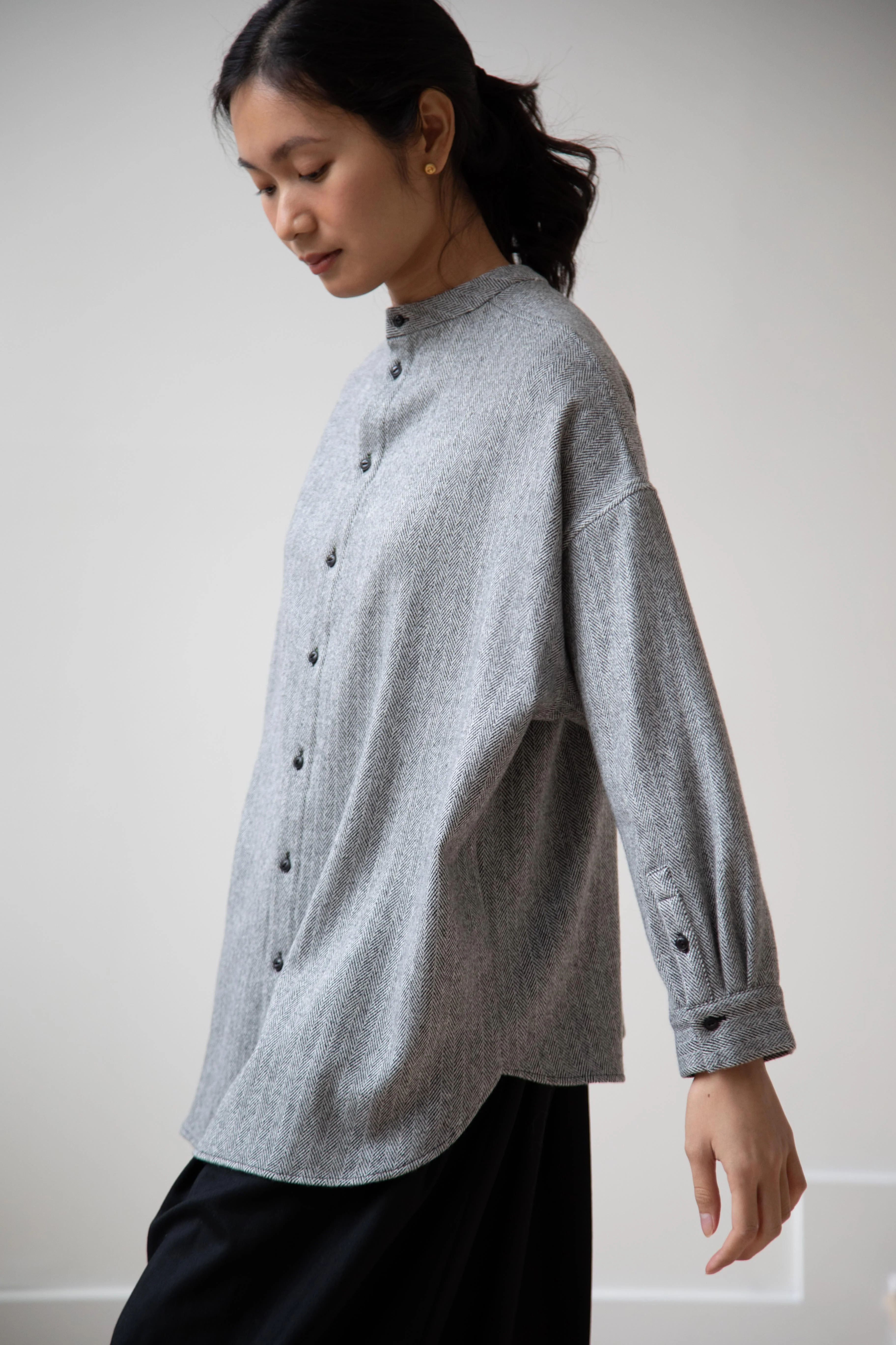 Arts & Science | Herringbone Shirt in Grey - Image 6