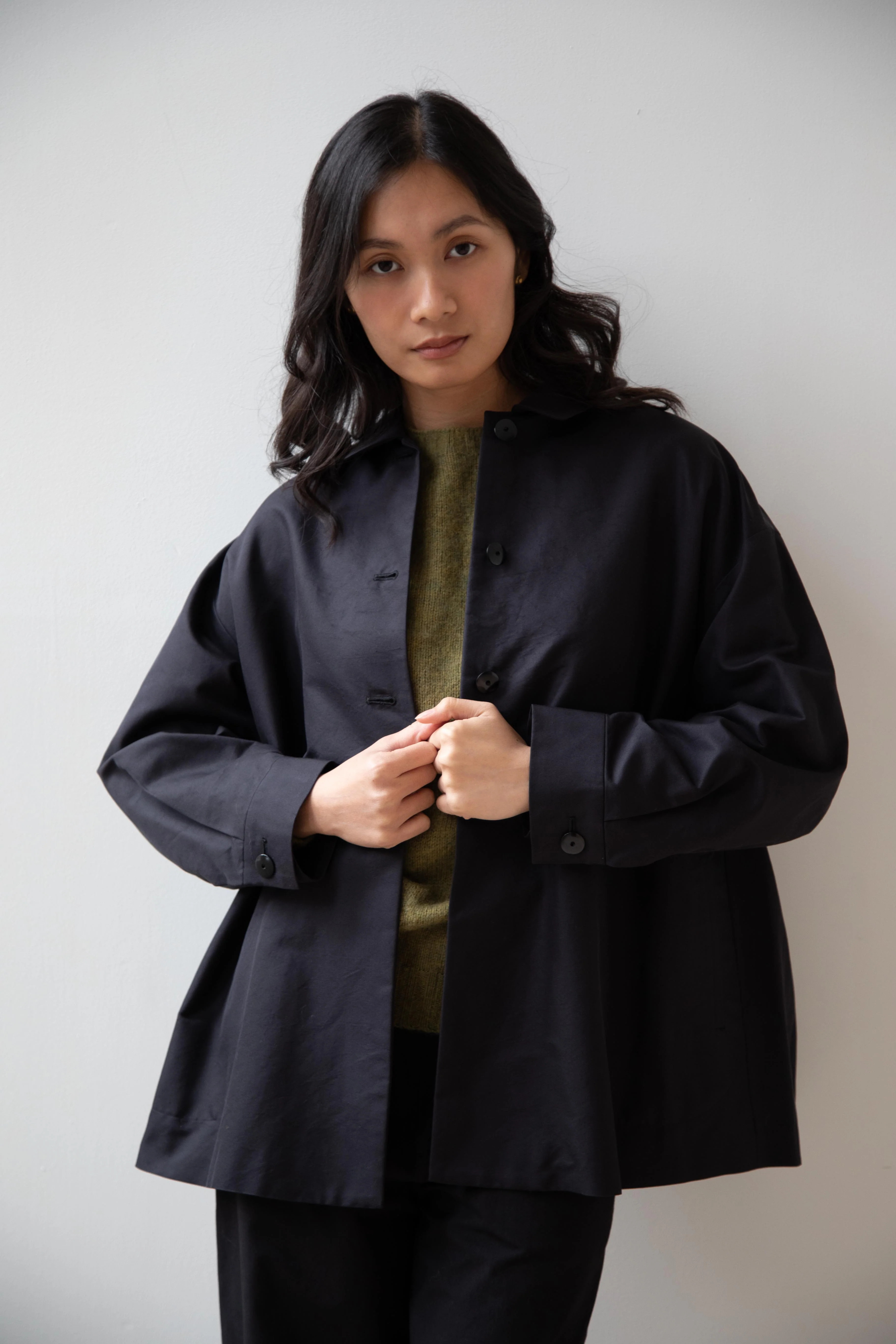 Arts & Science | Back Gather Shirt Jacket in Espresso - Image 10
