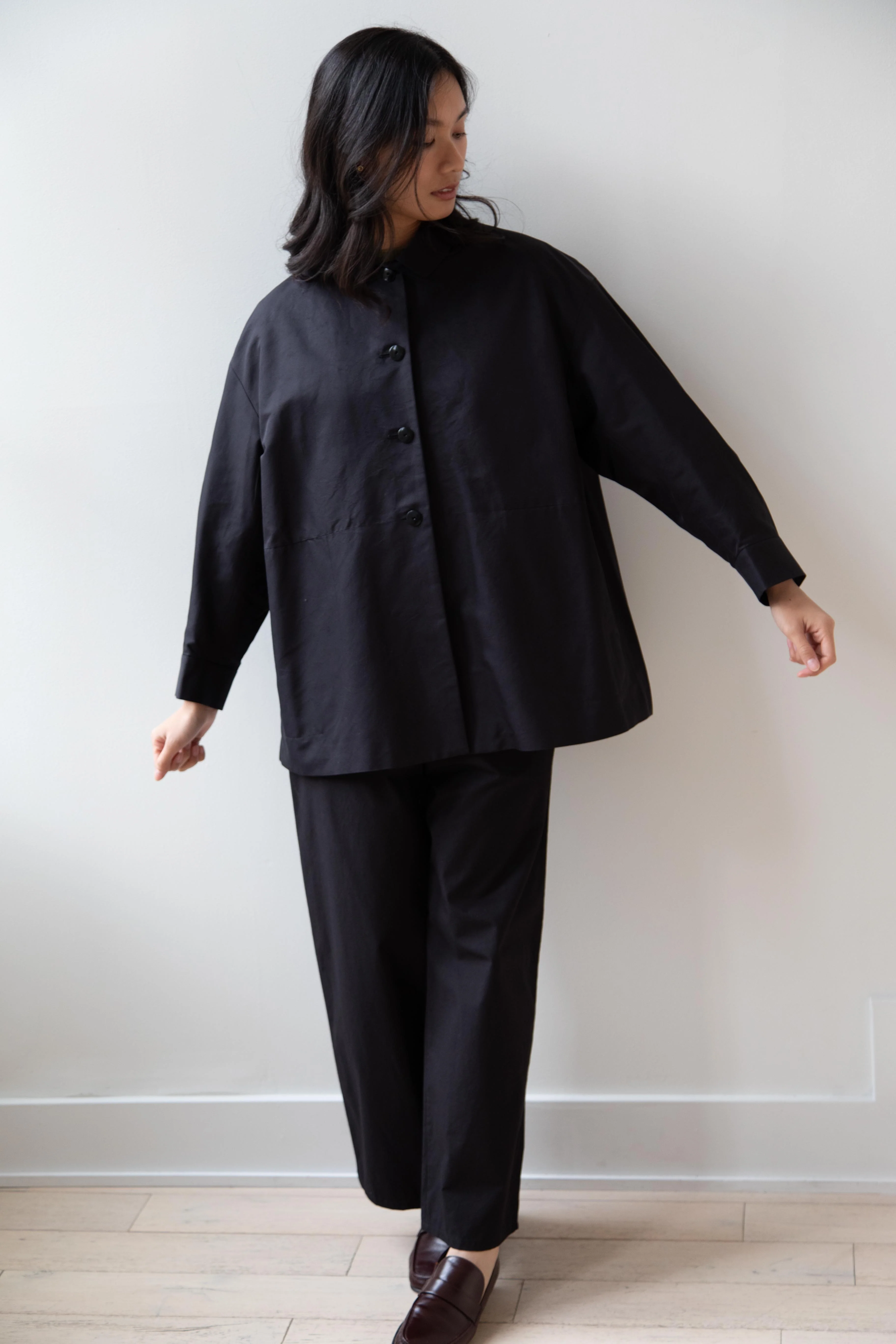 Arts & Science | Back Gather Shirt Jacket in Espresso - Image 20