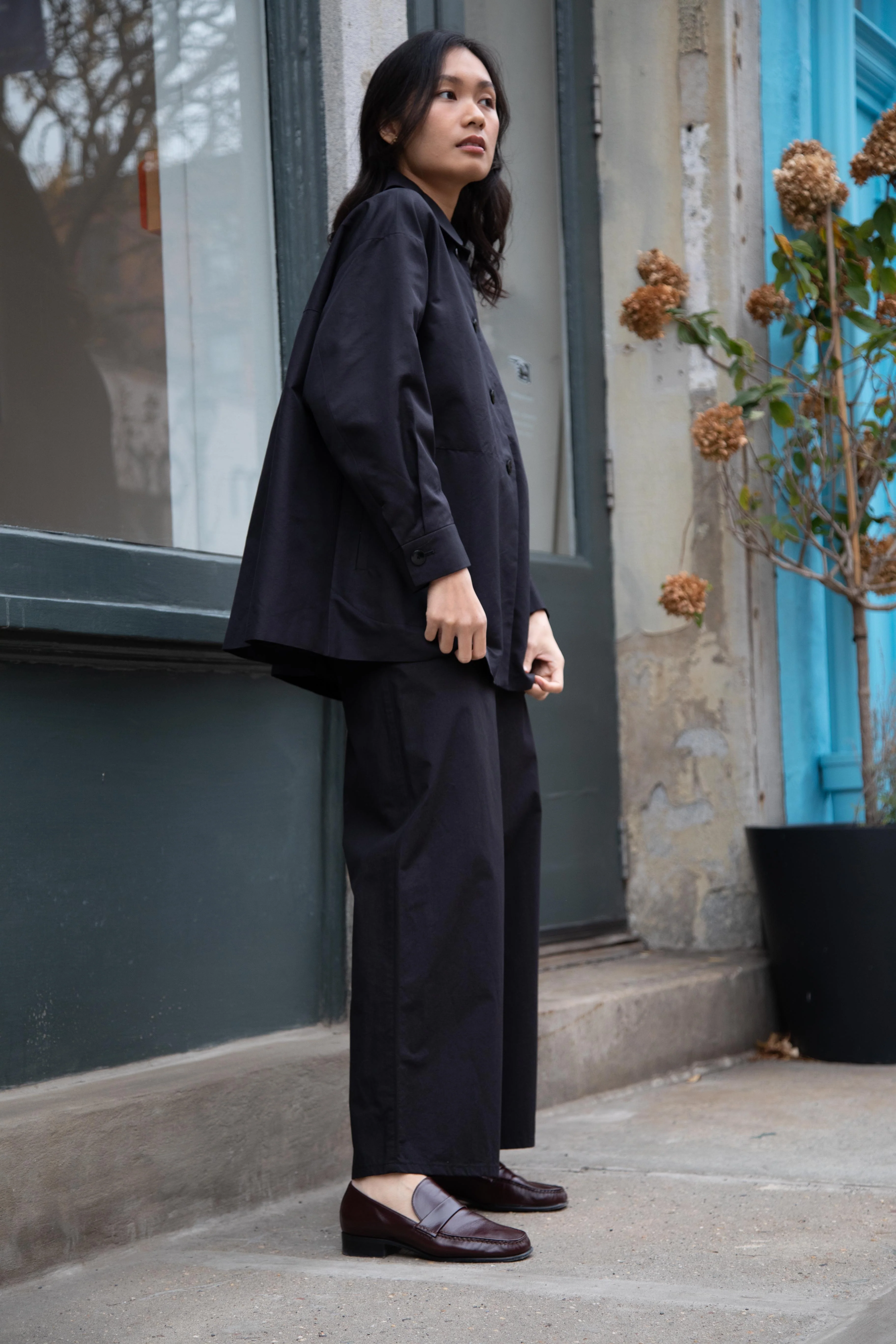 Arts & Science | Back Gather Shirt Jacket in Espresso - Image 26