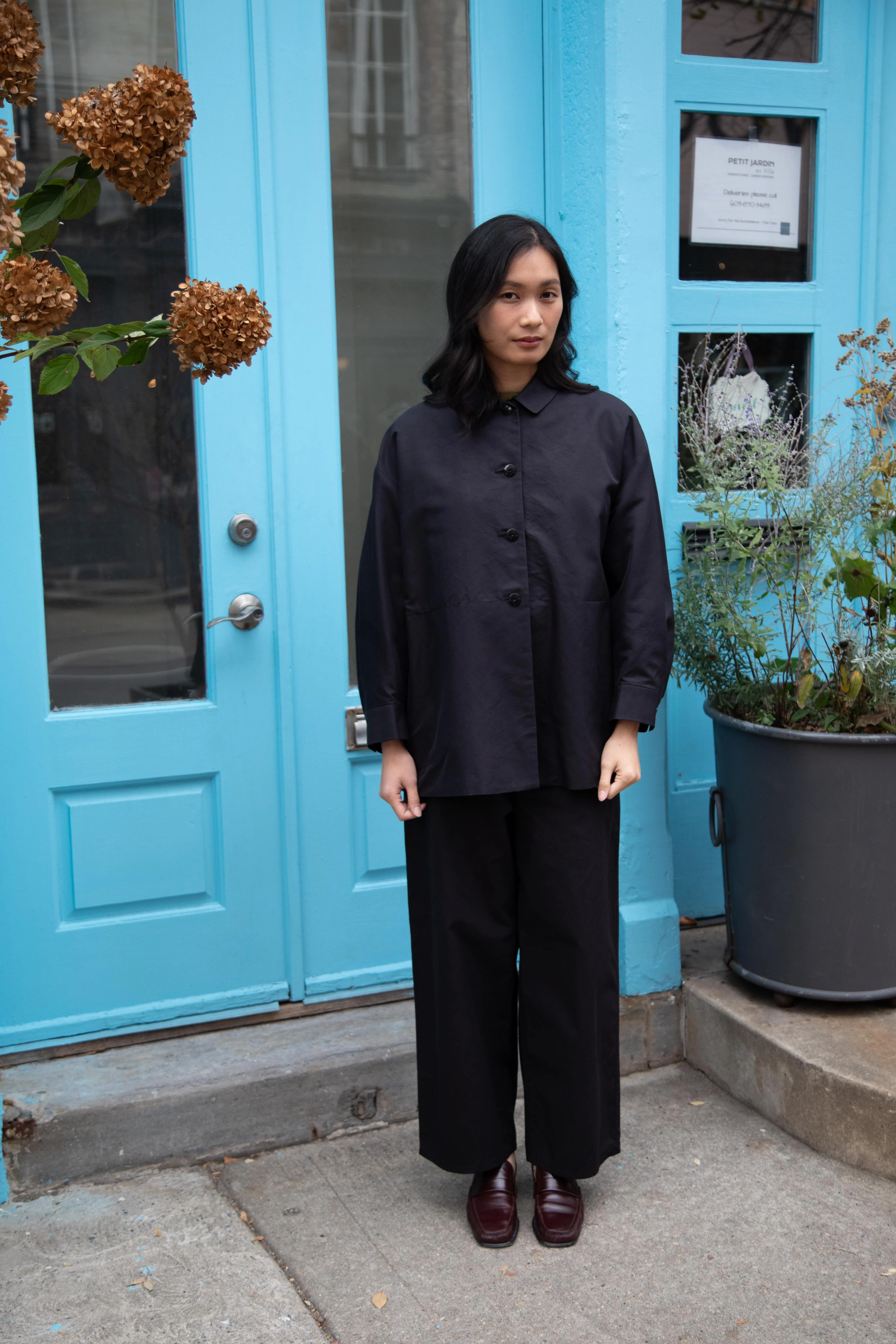 Arts & Science | Back Gather Shirt Jacket in Espresso - Image 28