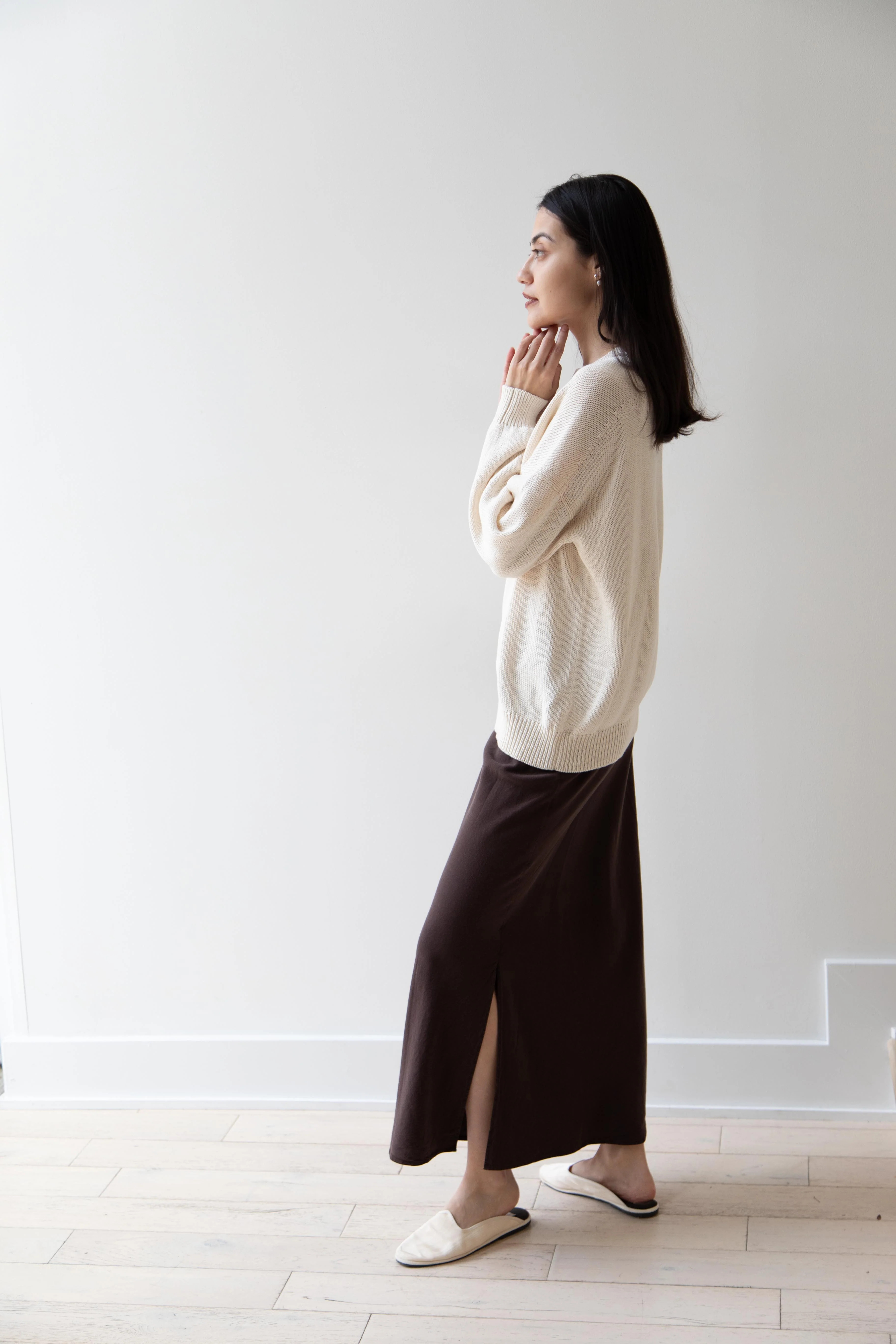 Arts & Science | Back Line Sweater in Ivory Cotton Silk - Image 10