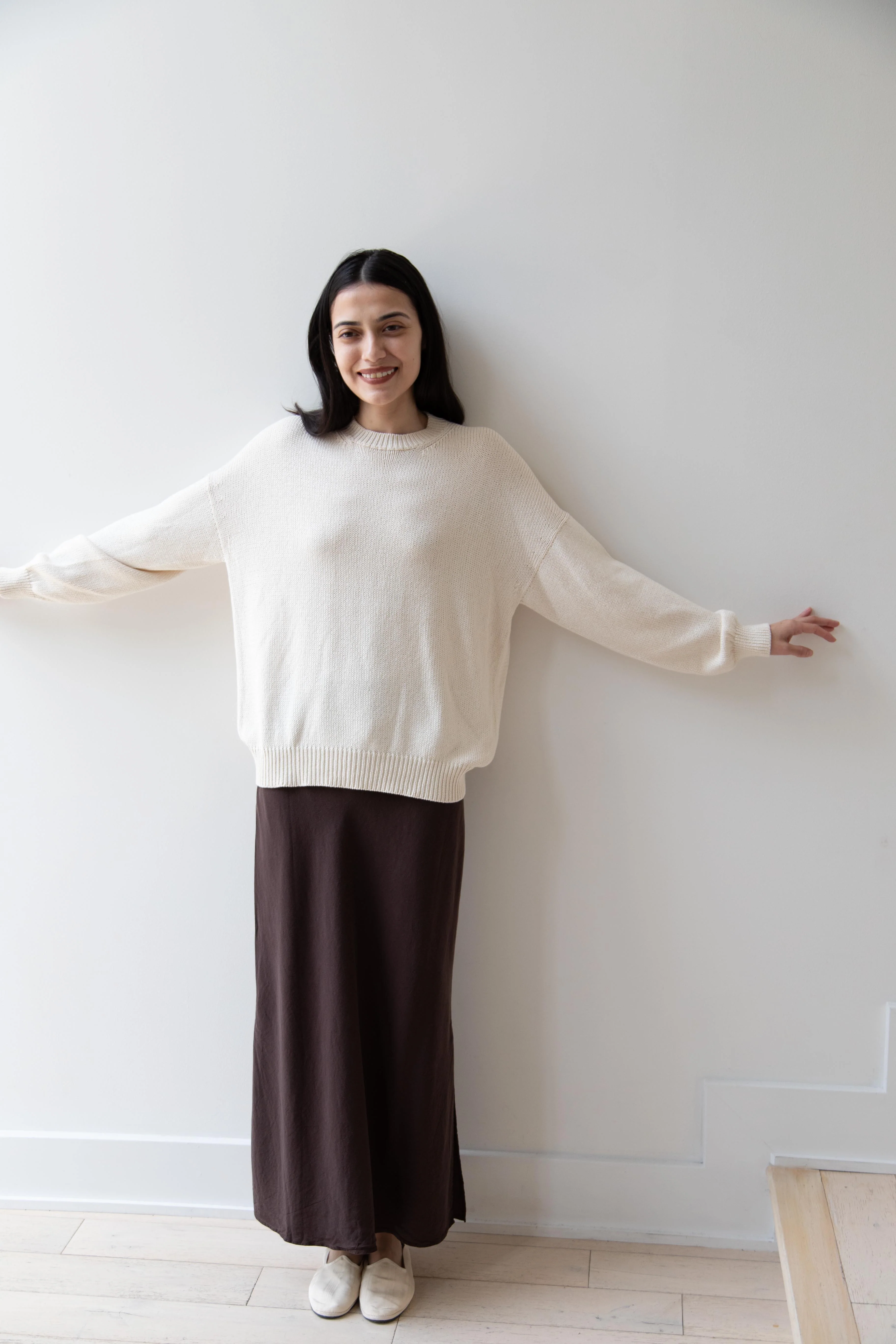 Arts & Science | Back Line Sweater in Ivory Cotton Silk - Image 18