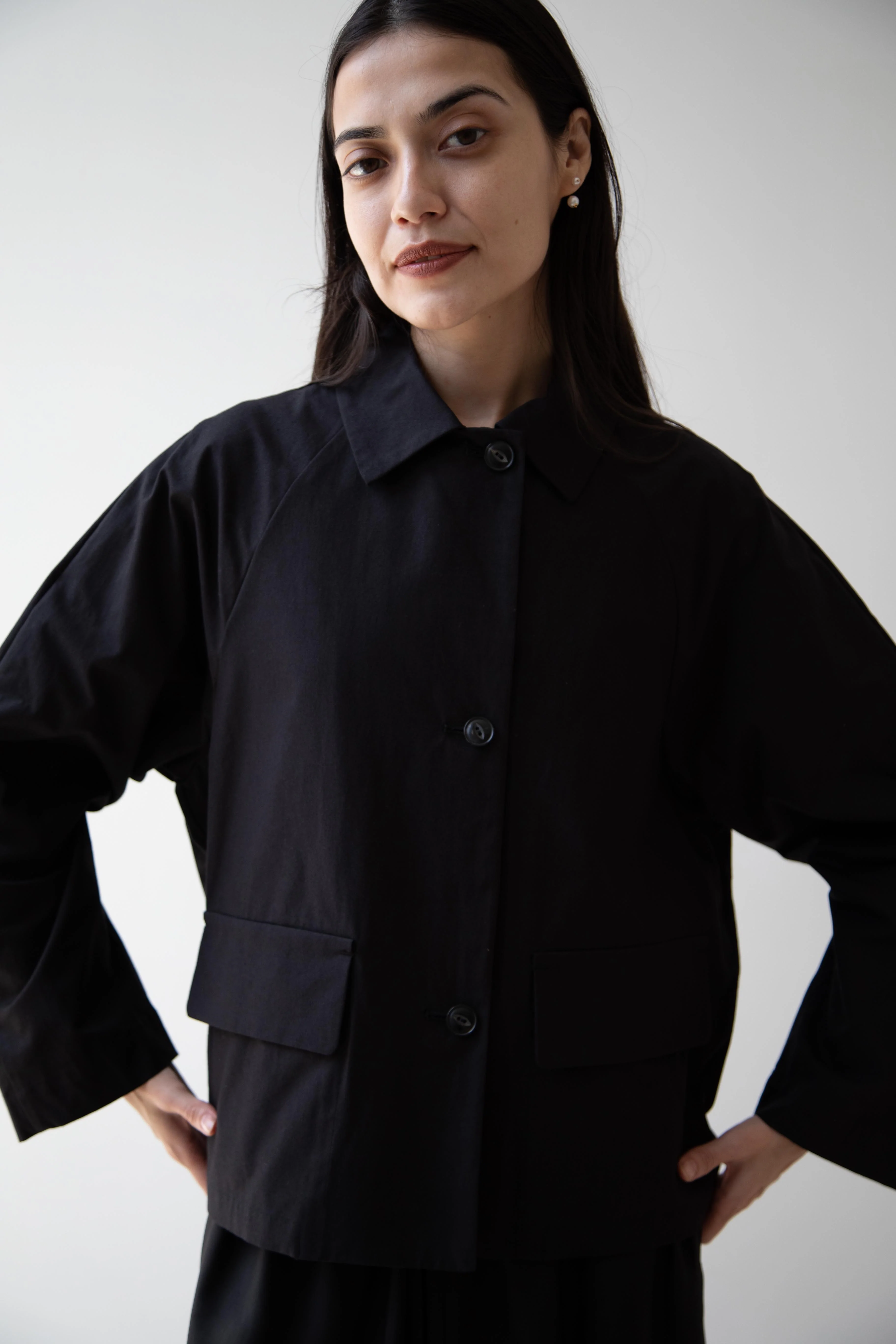 Arts & Science | Bal Collar Cropped Jacket in Black - Image 6