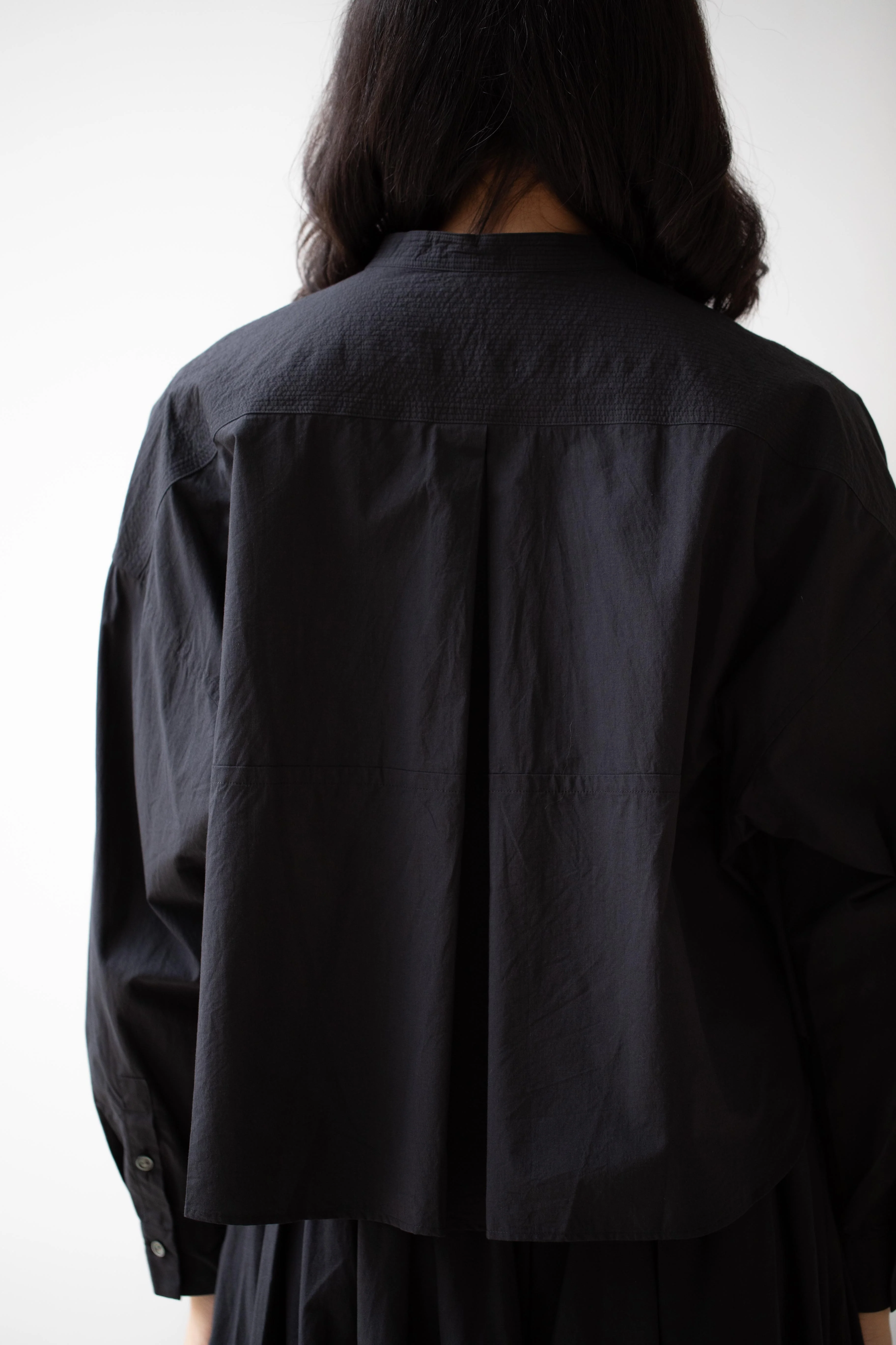 Arts & Science | Big Yoke Cotton Shirt in Black - Image 19