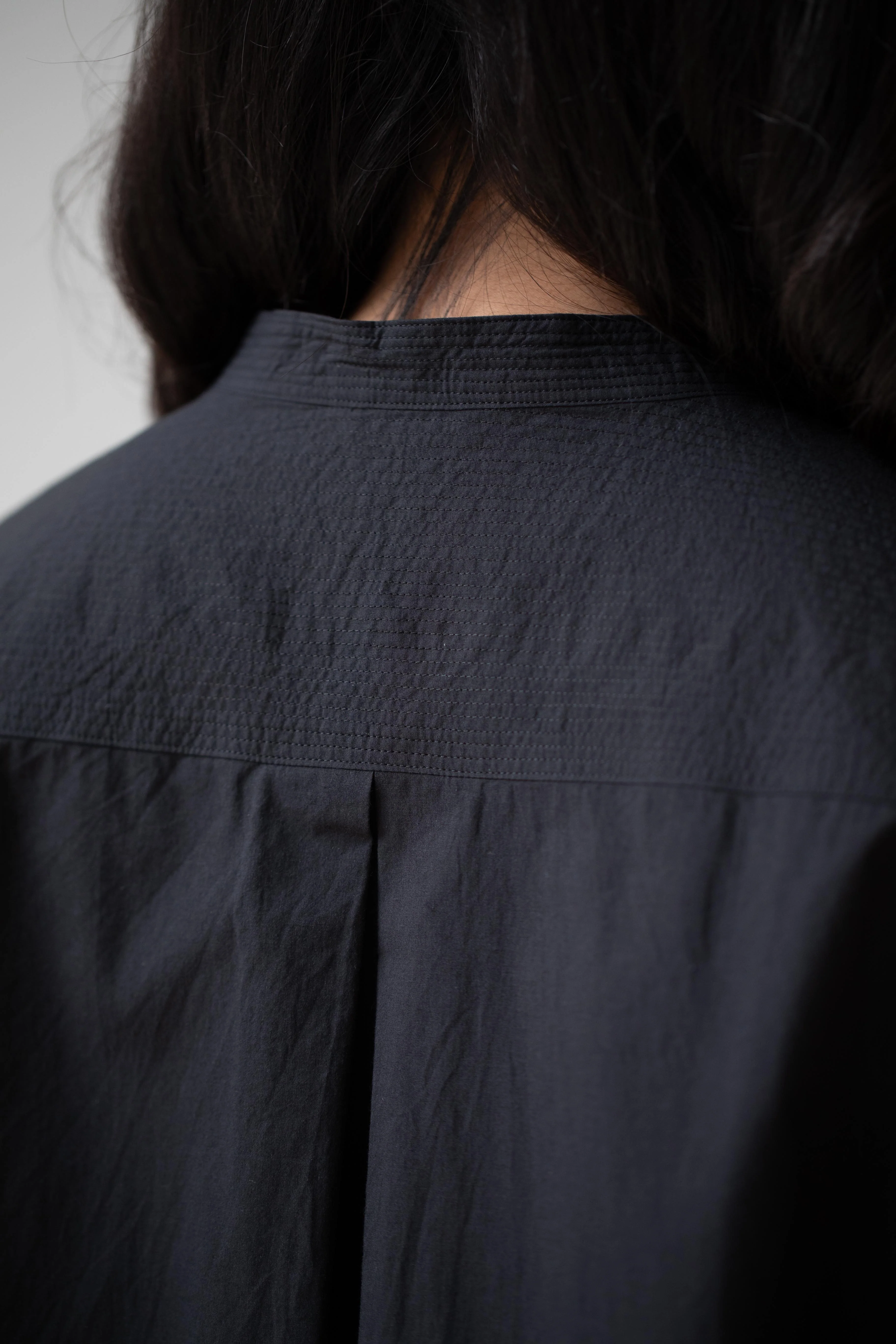 Arts & Science | Big Yoke Cotton Shirt in Black - Image 3