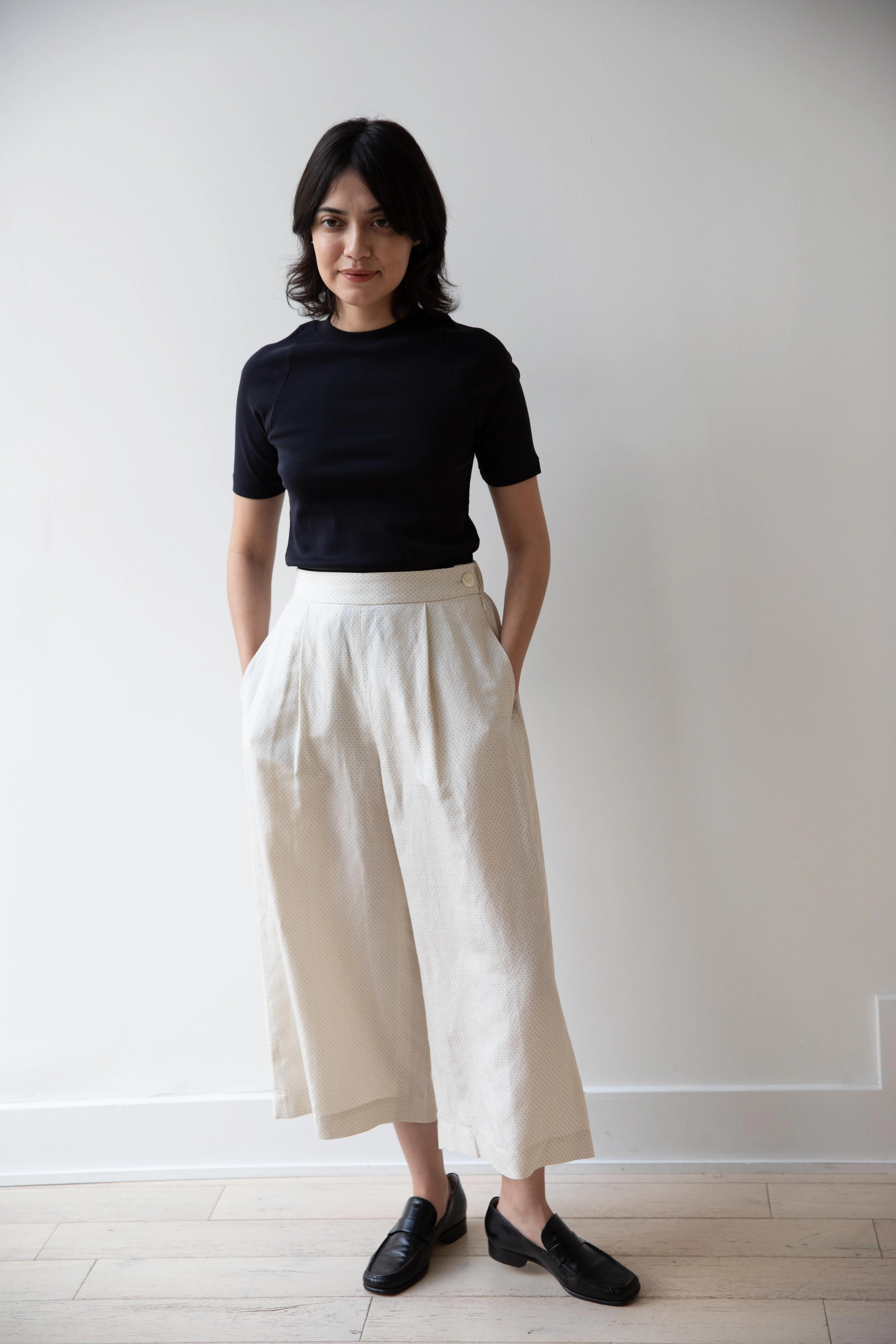 Arts & Science | Buck Tuck Easy Wide Pants in Gasuri Ivory - Image 14
