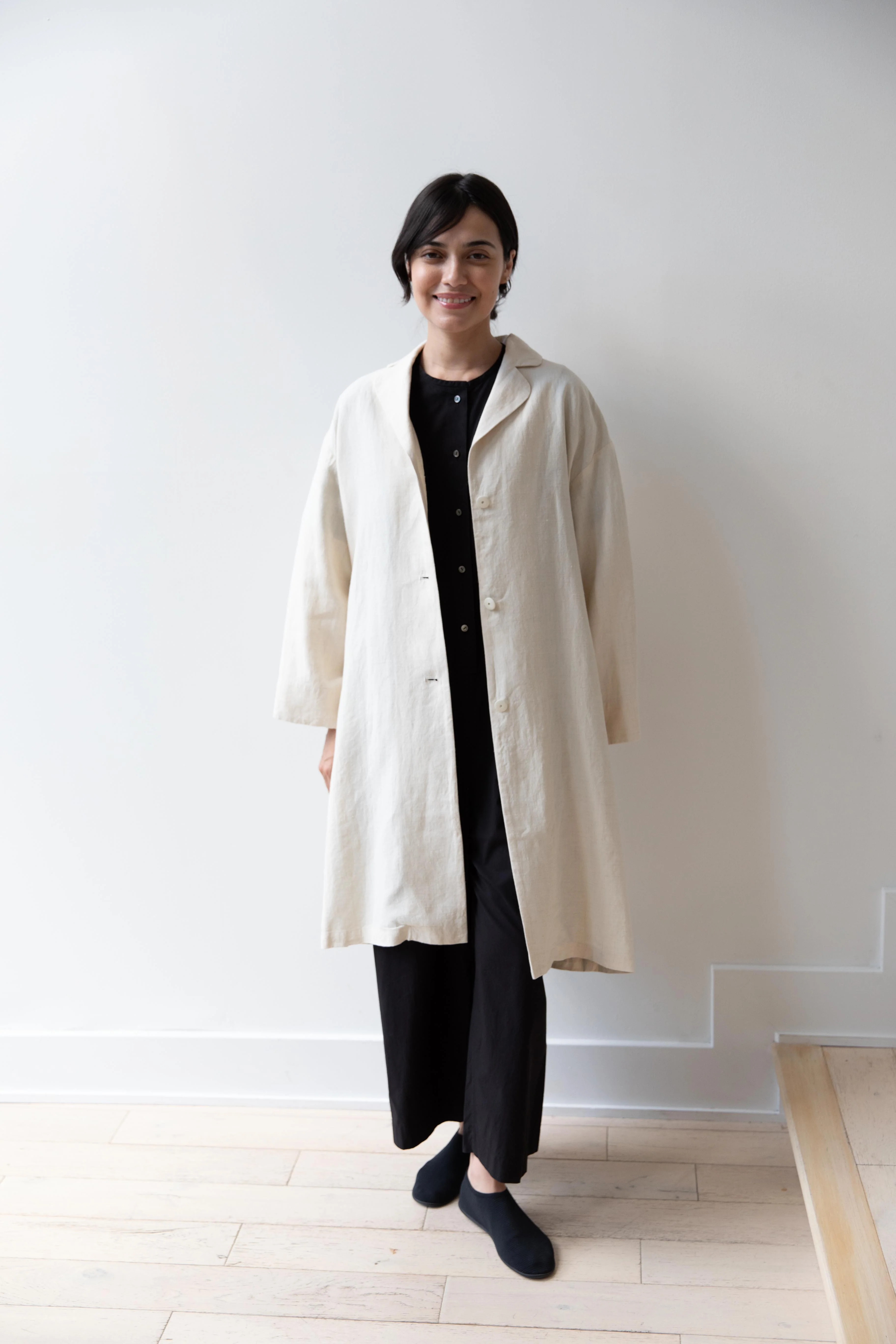Arts & Science | Bulky Tailored Coat in Natural - Image 10