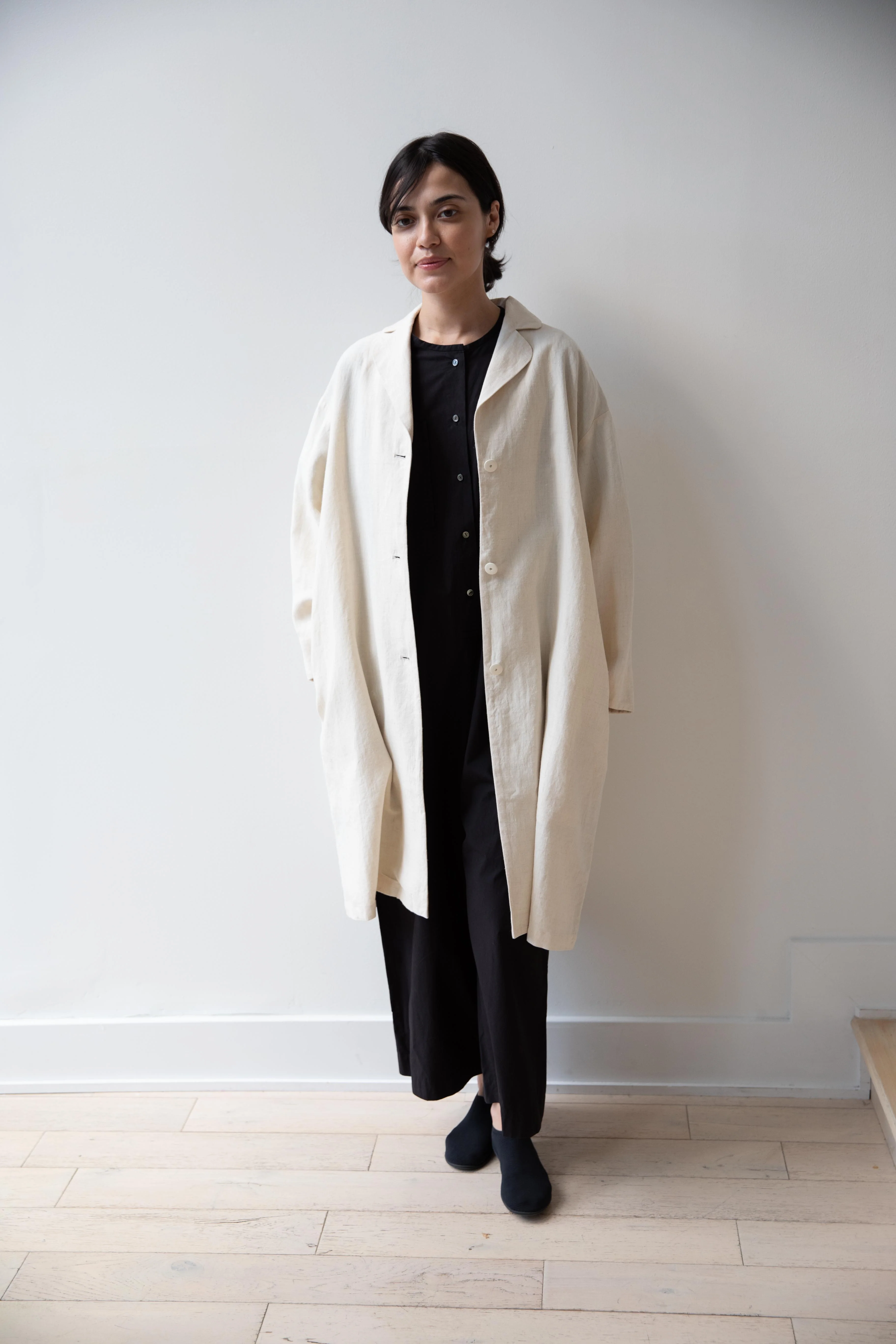 Arts & Science | Bulky Tailored Coat in Natural - Image 12