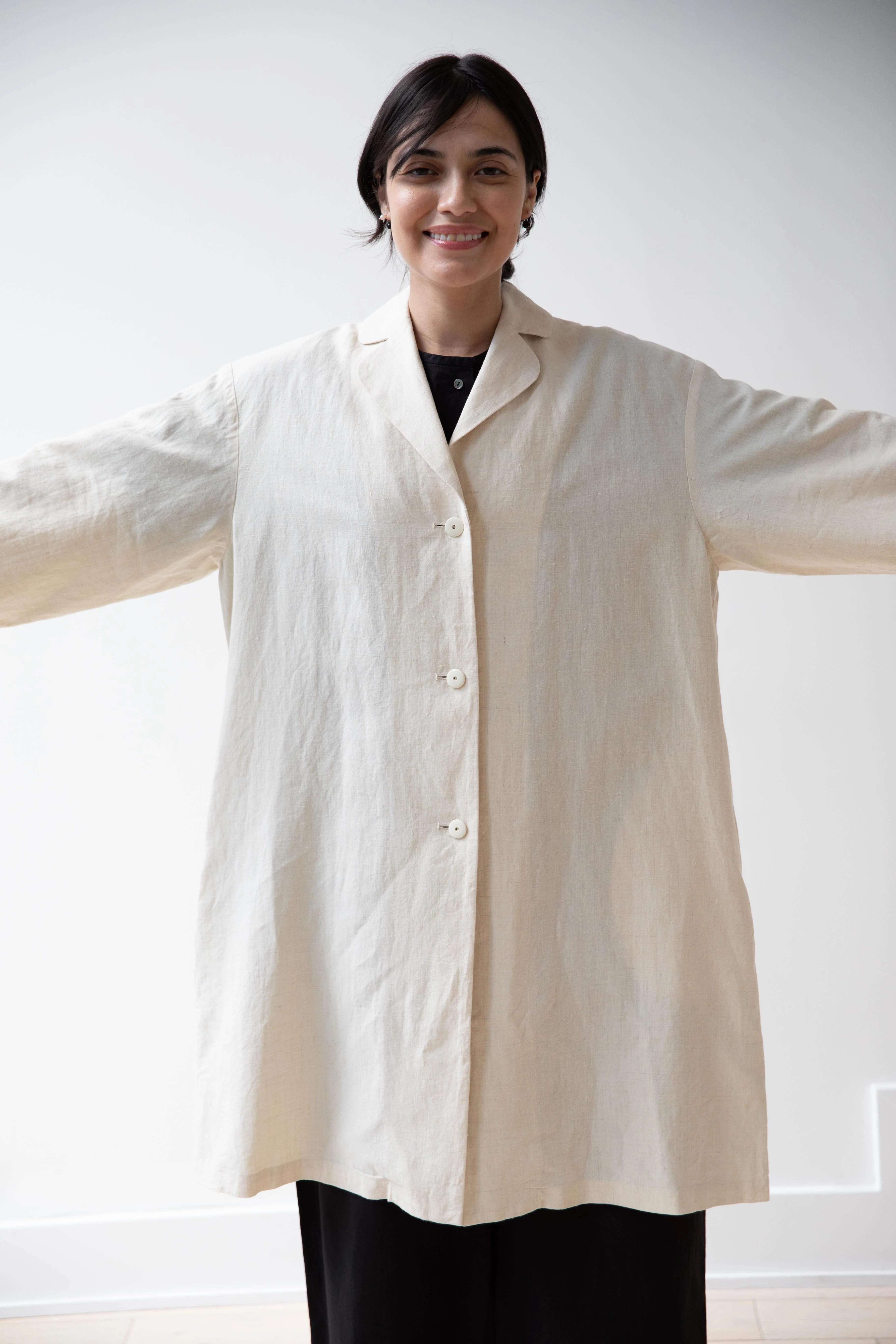 Arts & Science | Bulky Tailored Coat in Natural - Image 25