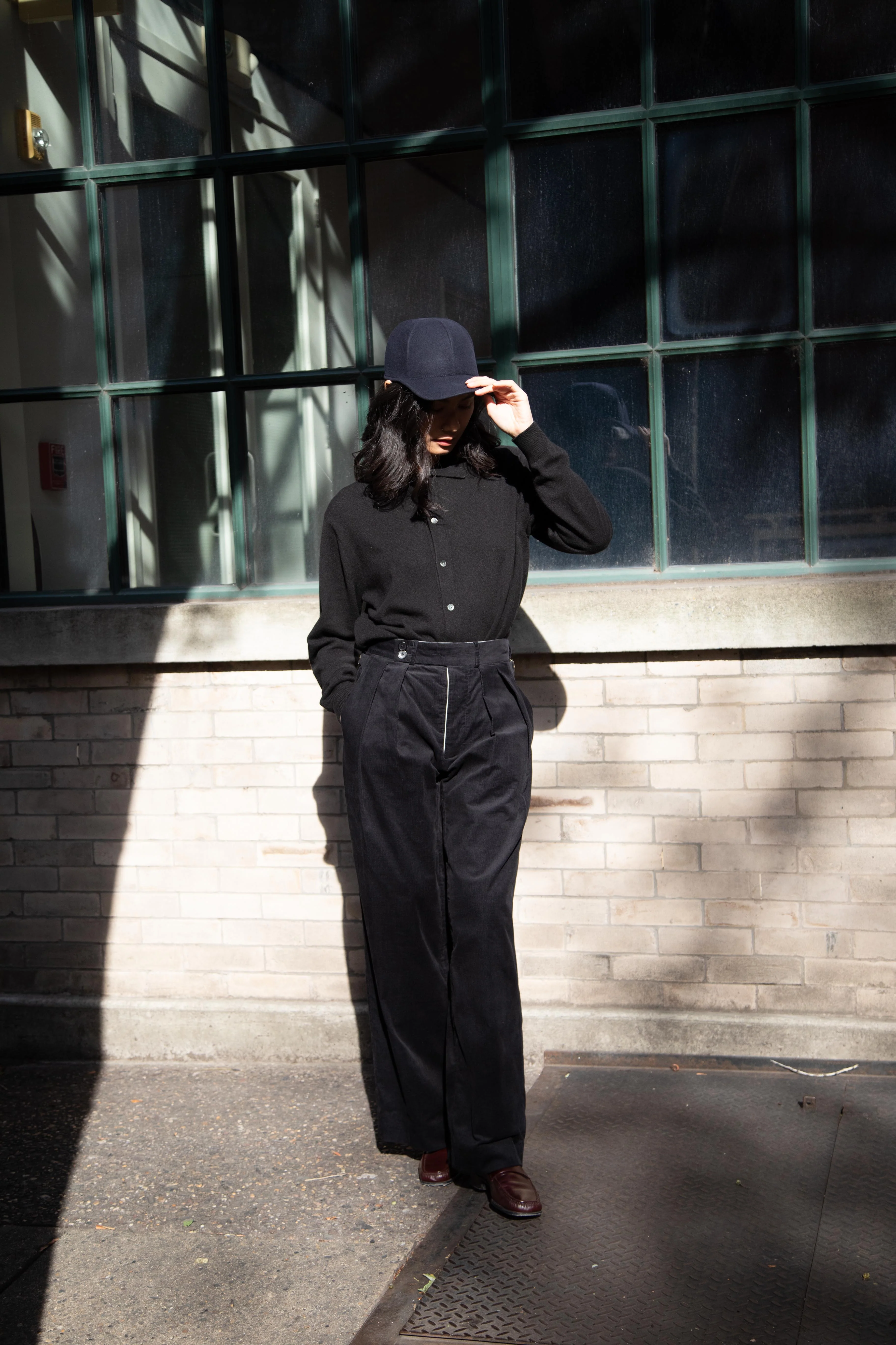 Arts & Science | Collared Polo Cardigan in Black - Image 11