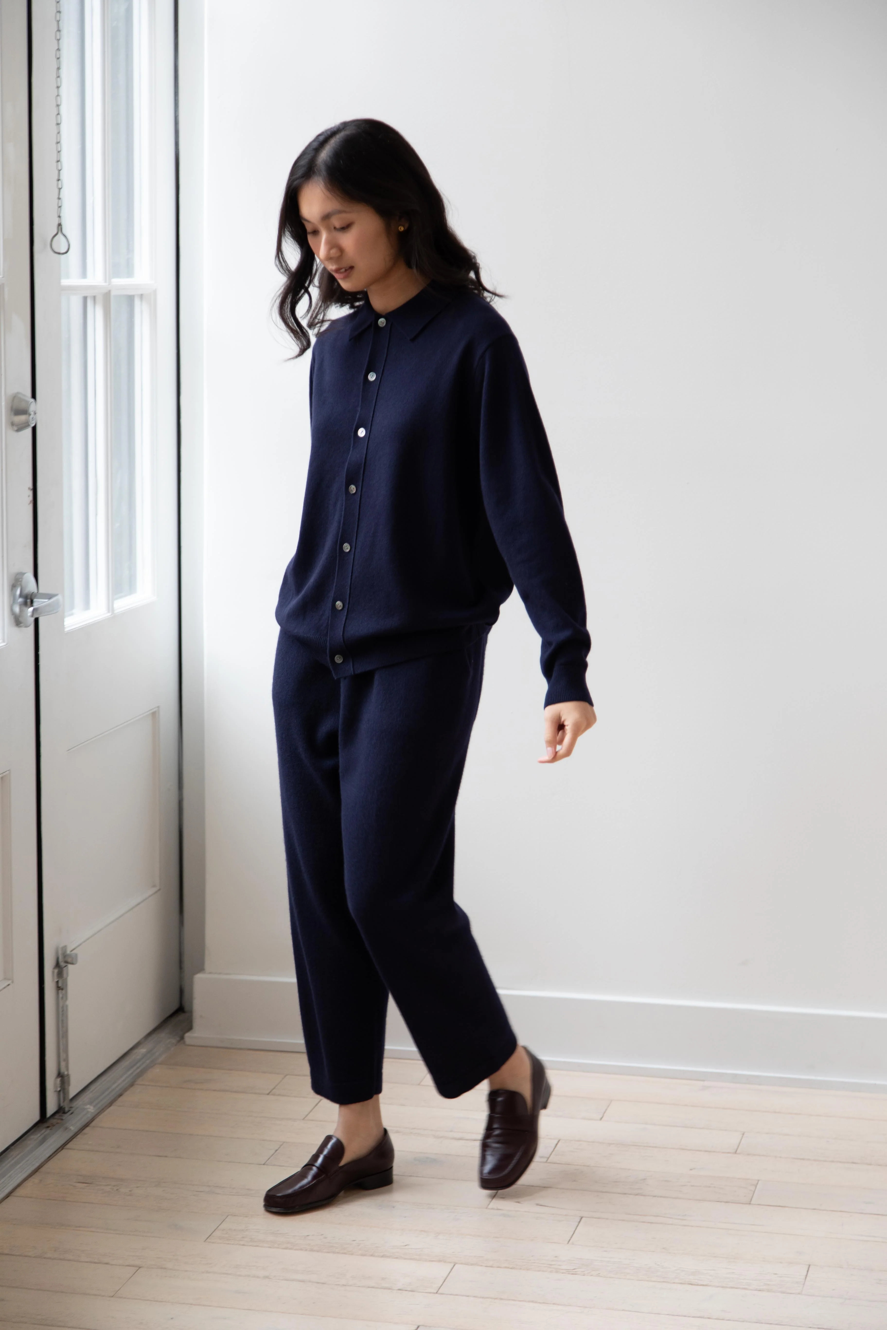 Arts & Science | Collared Polo Cardigan in Dark Navy - Image 27