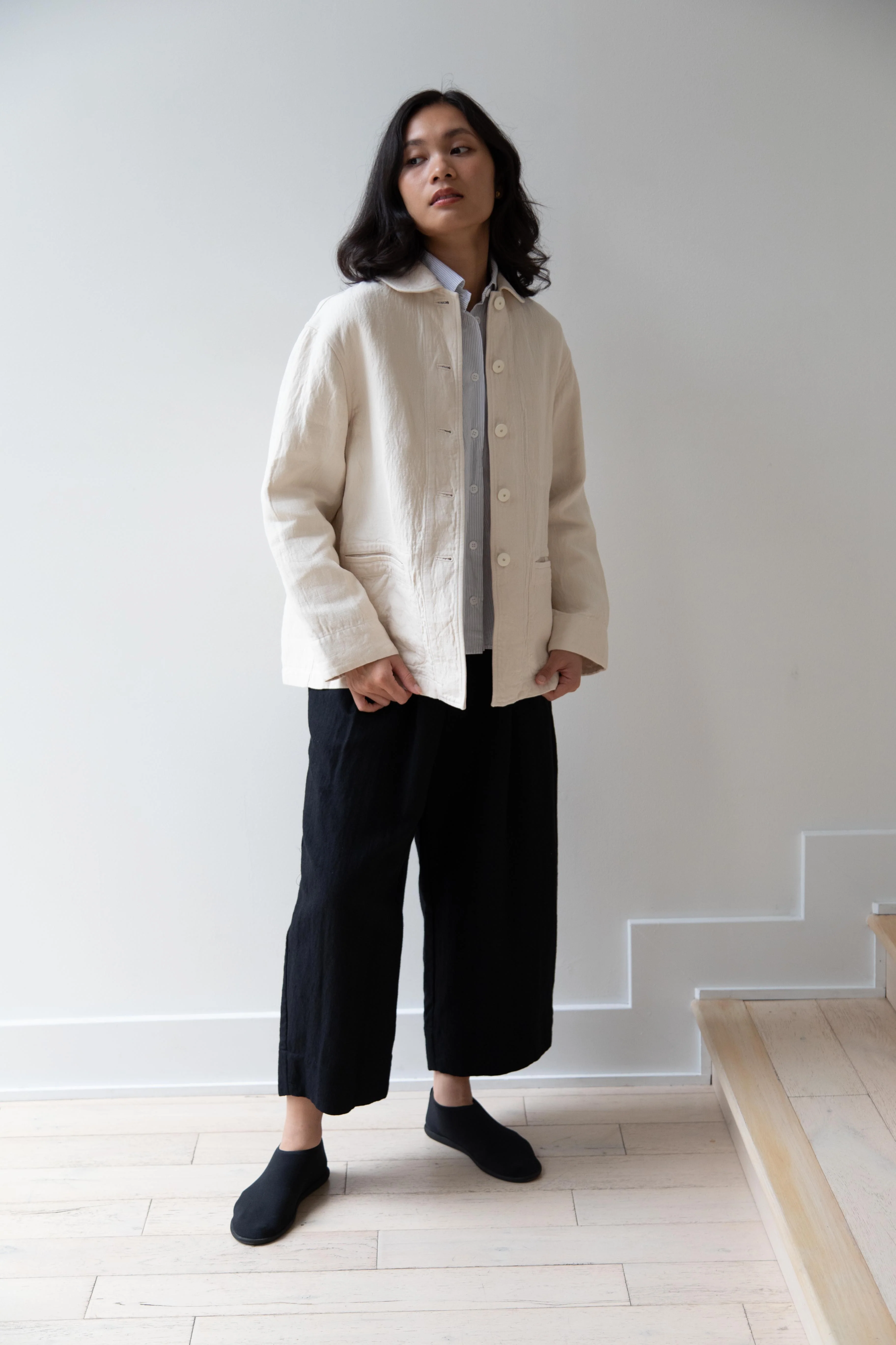 Arts & Science | Coverall Linen Jacket in Beige - Image 21