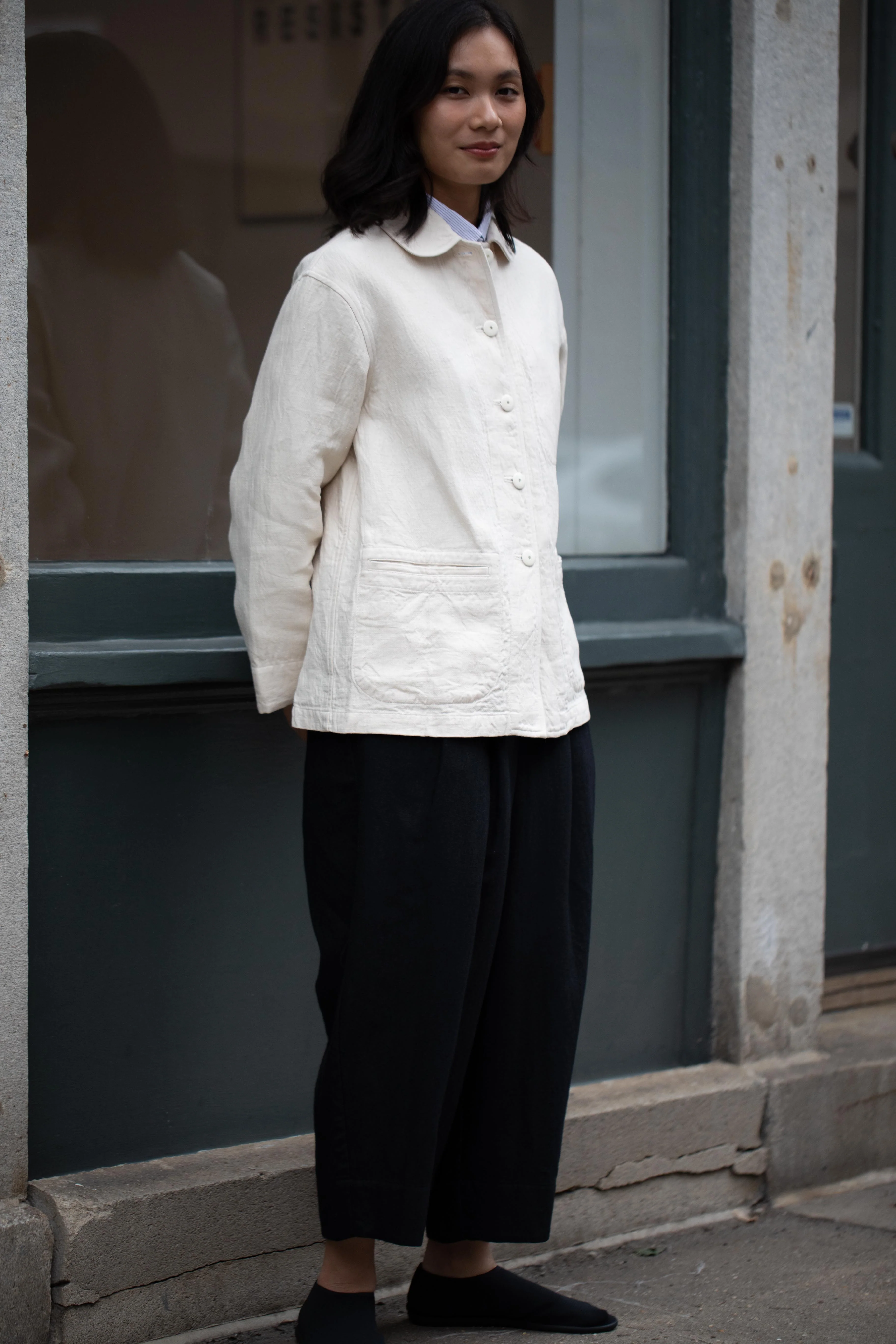 Arts & Science | Coverall Linen Jacket in Beige - Image 40