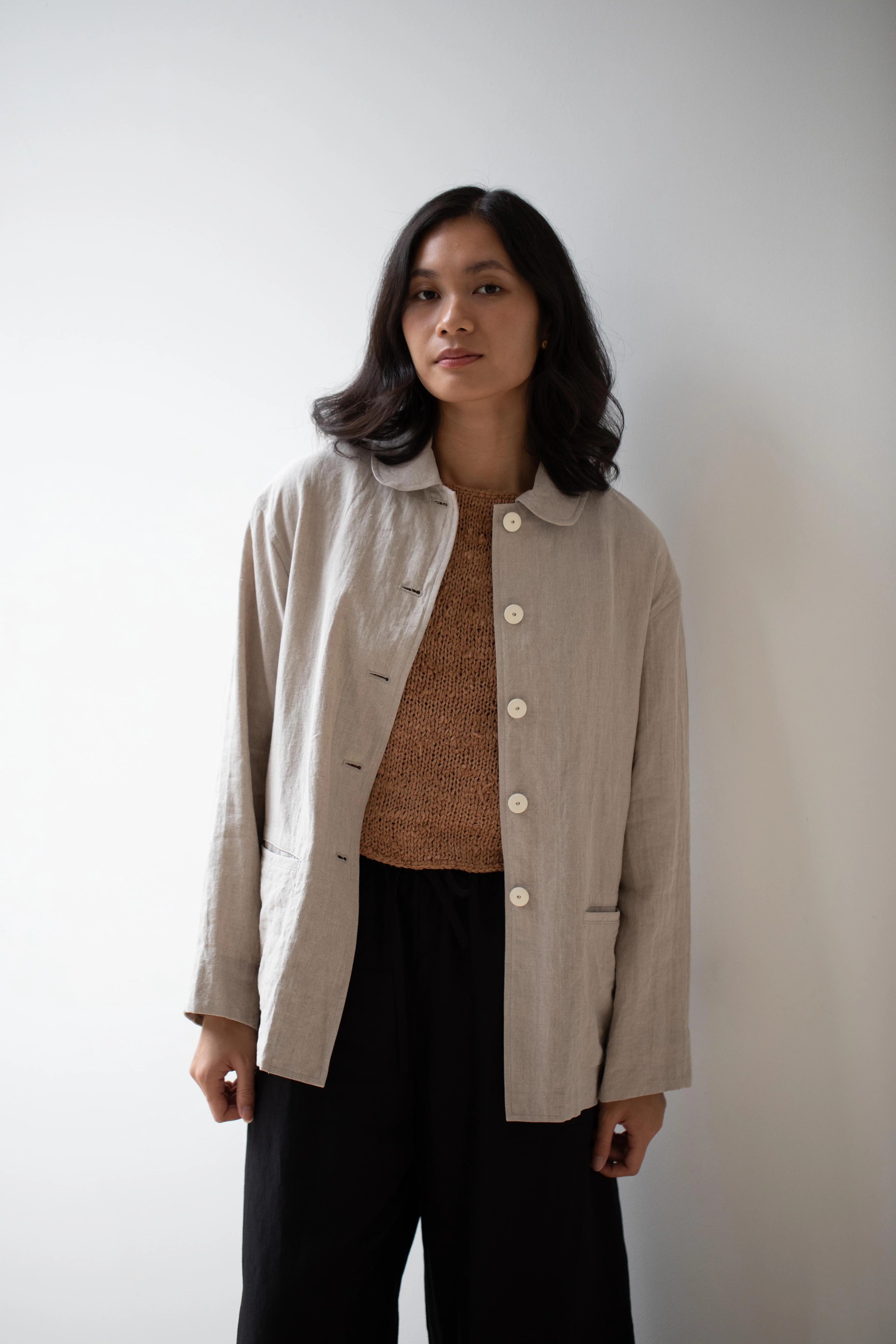 Arts & Science | Coverall Linen Jacket in Natural - Image 7