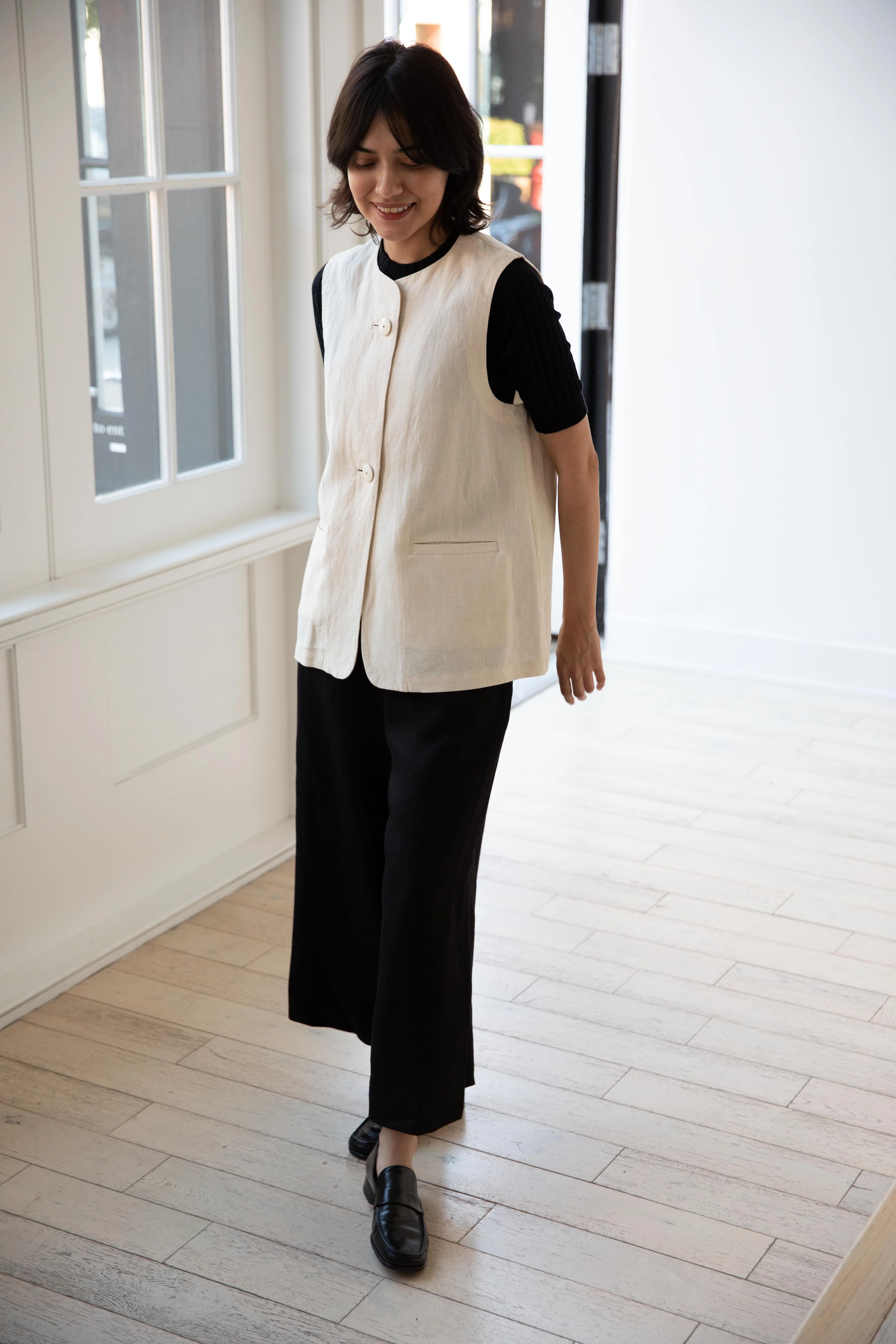 Arts & Science | Crew Neck Vest in Natural - Image 10