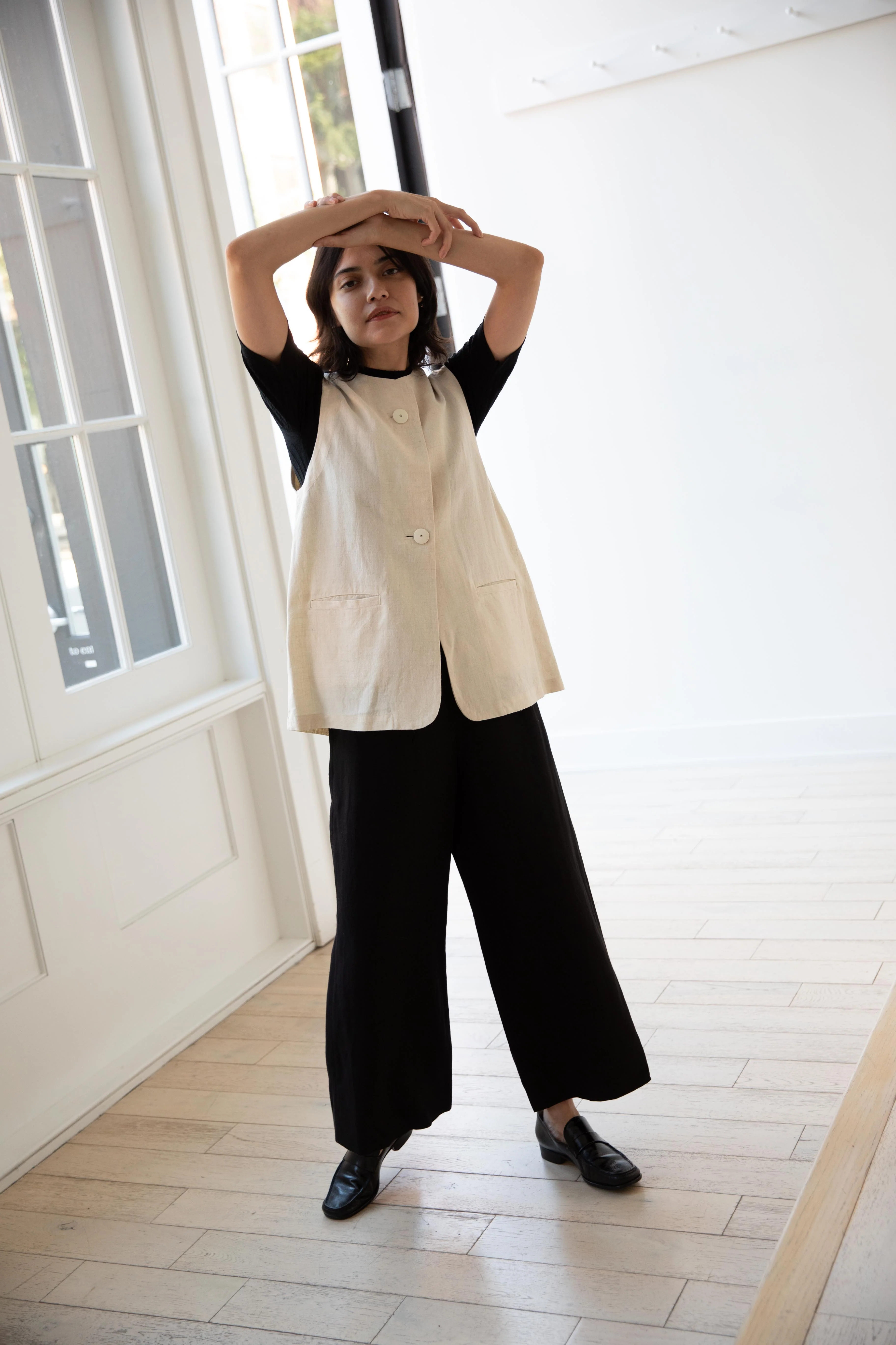 Arts & Science | Crew Neck Vest in Natural - Image 11
