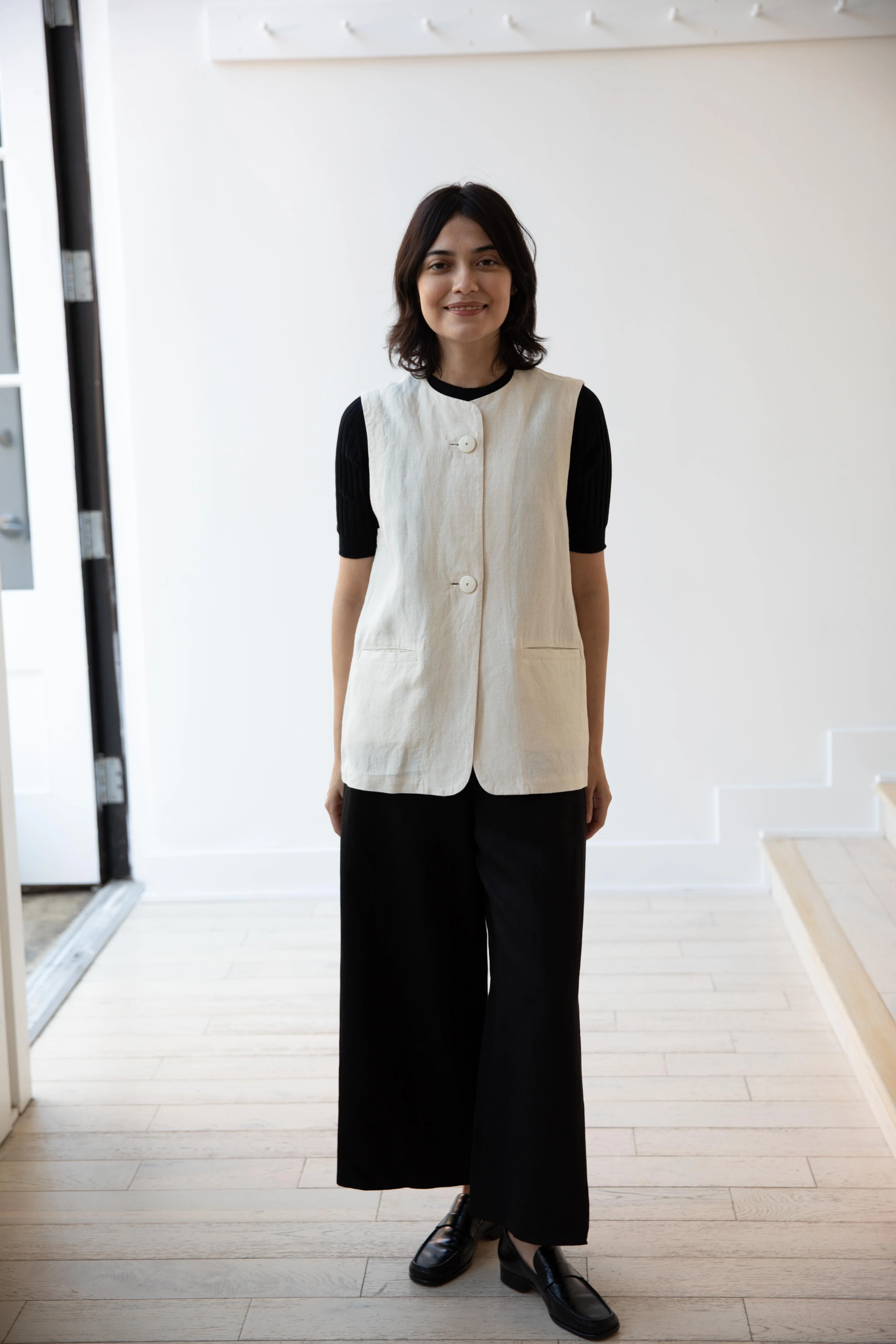 Arts & Science | Crew Neck Vest in Natural - Image 17