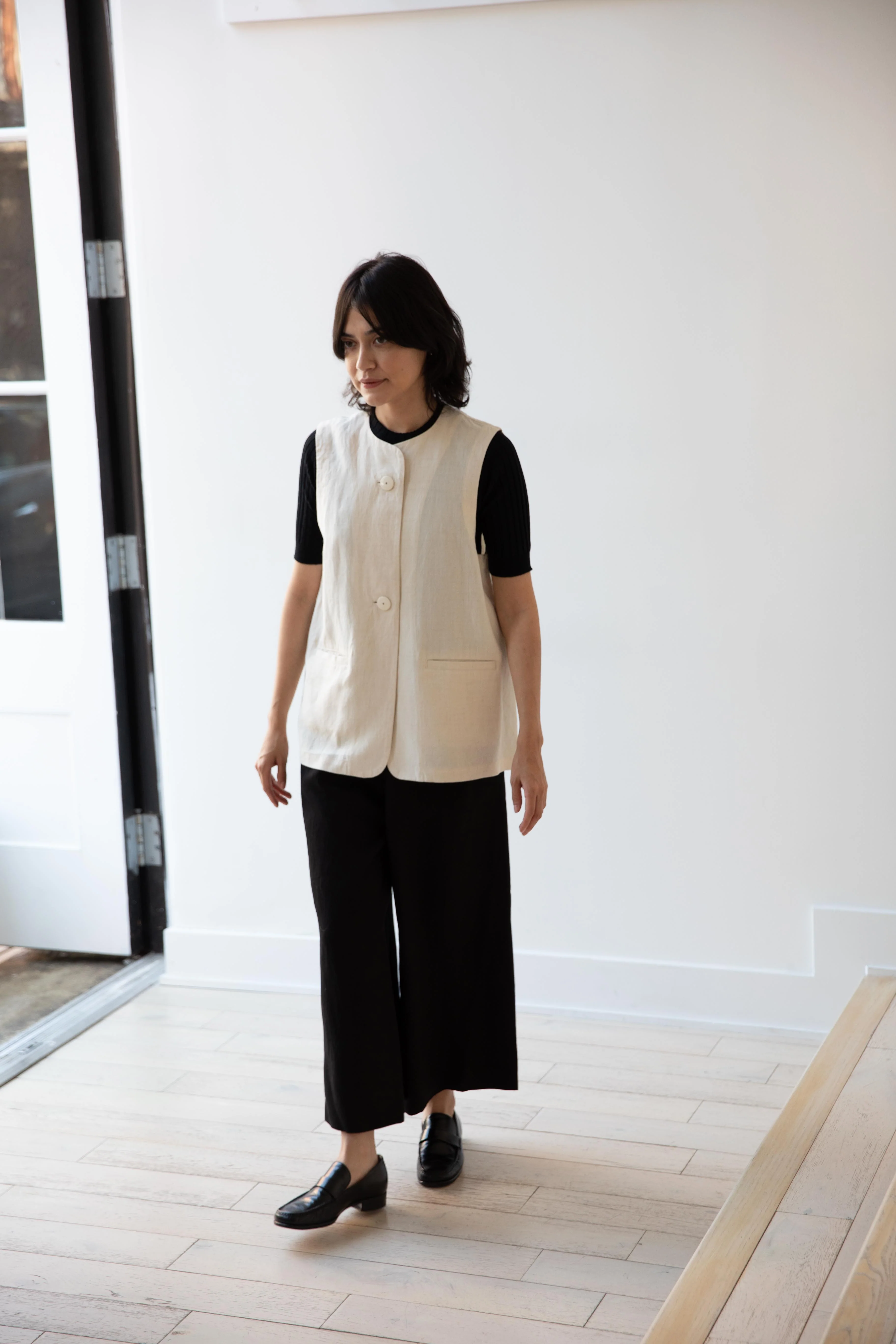 Arts & Science | Crew Neck Vest in Natural - Image 6