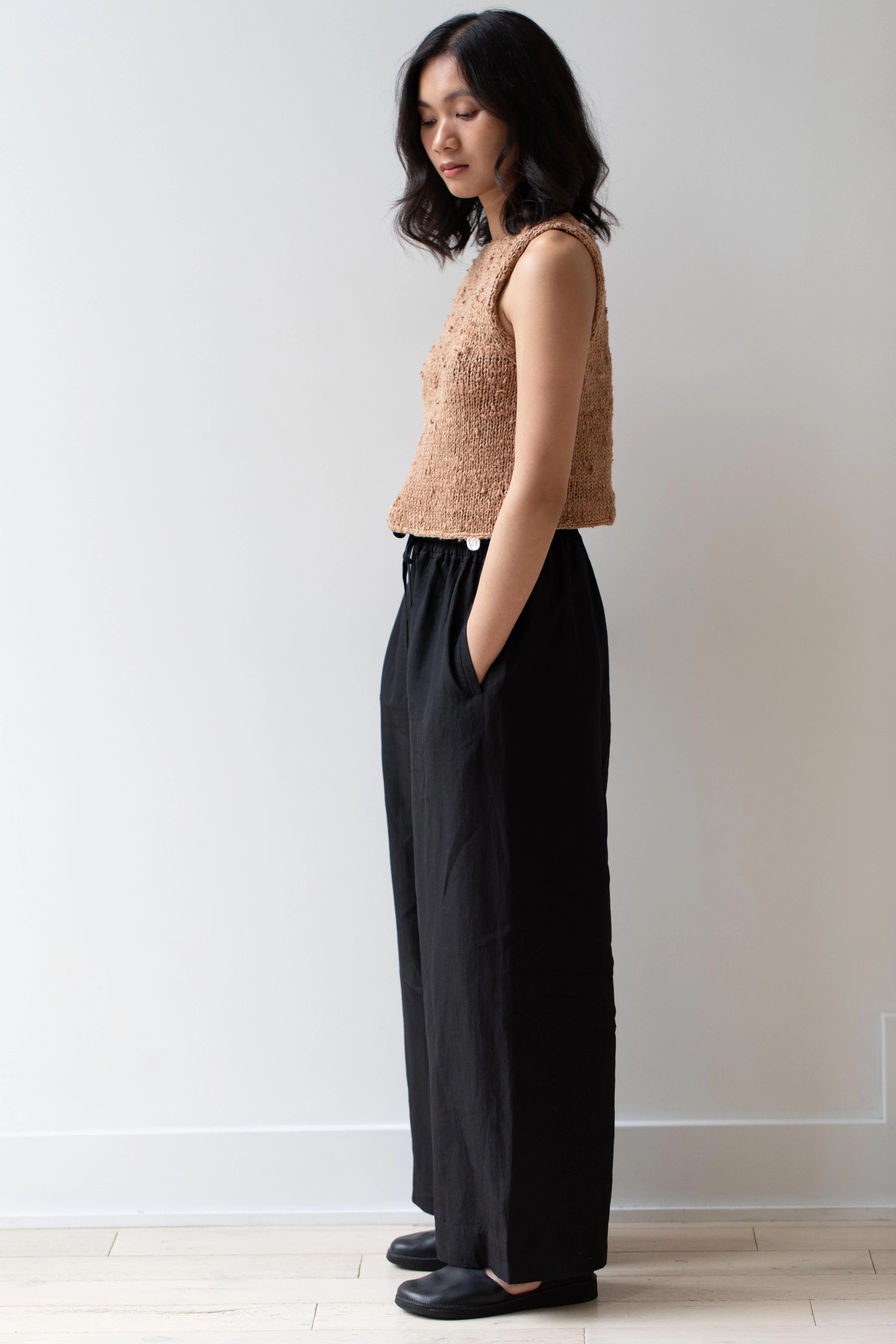 Arts & Science | Front String Wide Linen Pants in Black - Image 18