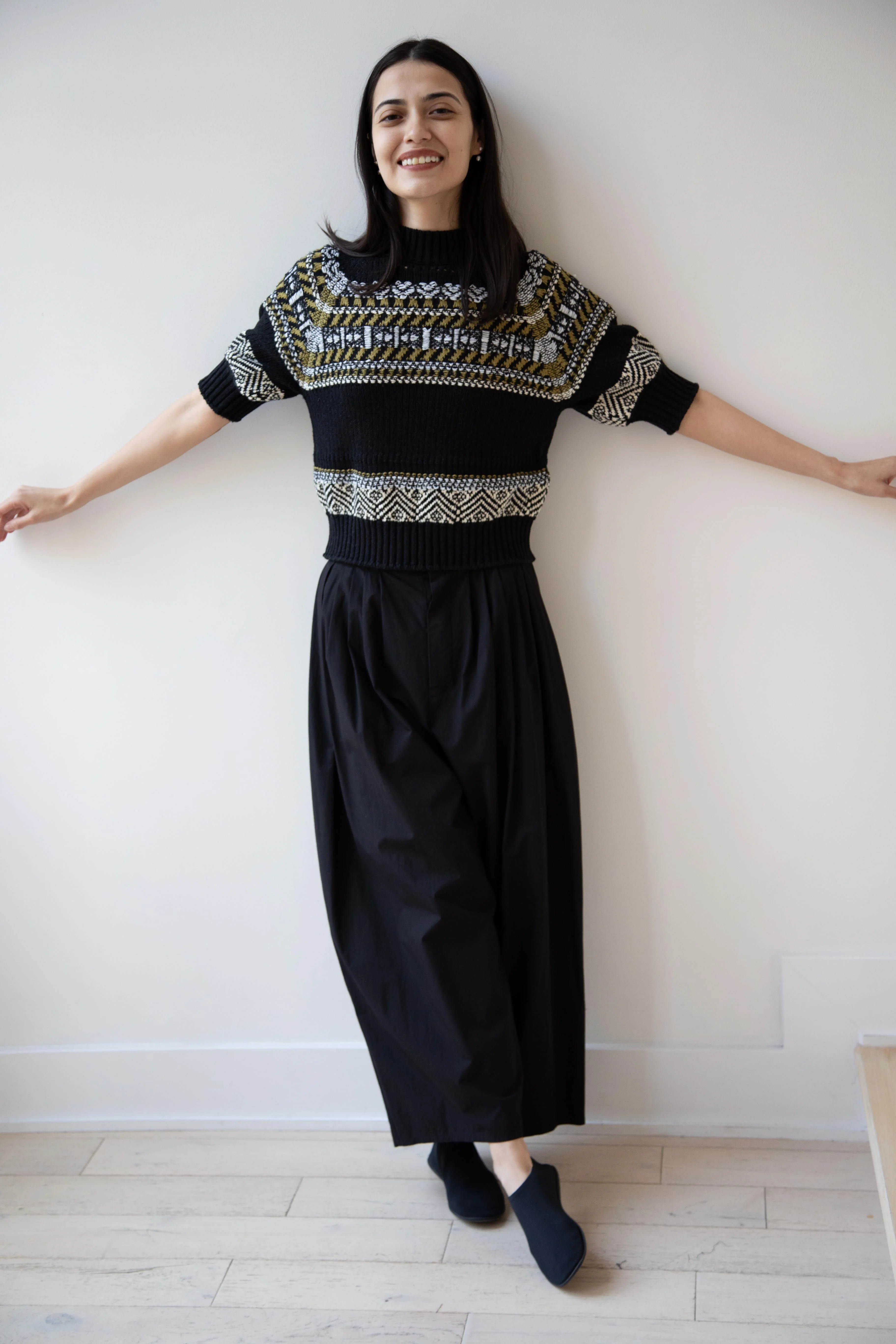 Arts & Science | Front Tuck Back Gum Pants in Black Cotton - Image 22